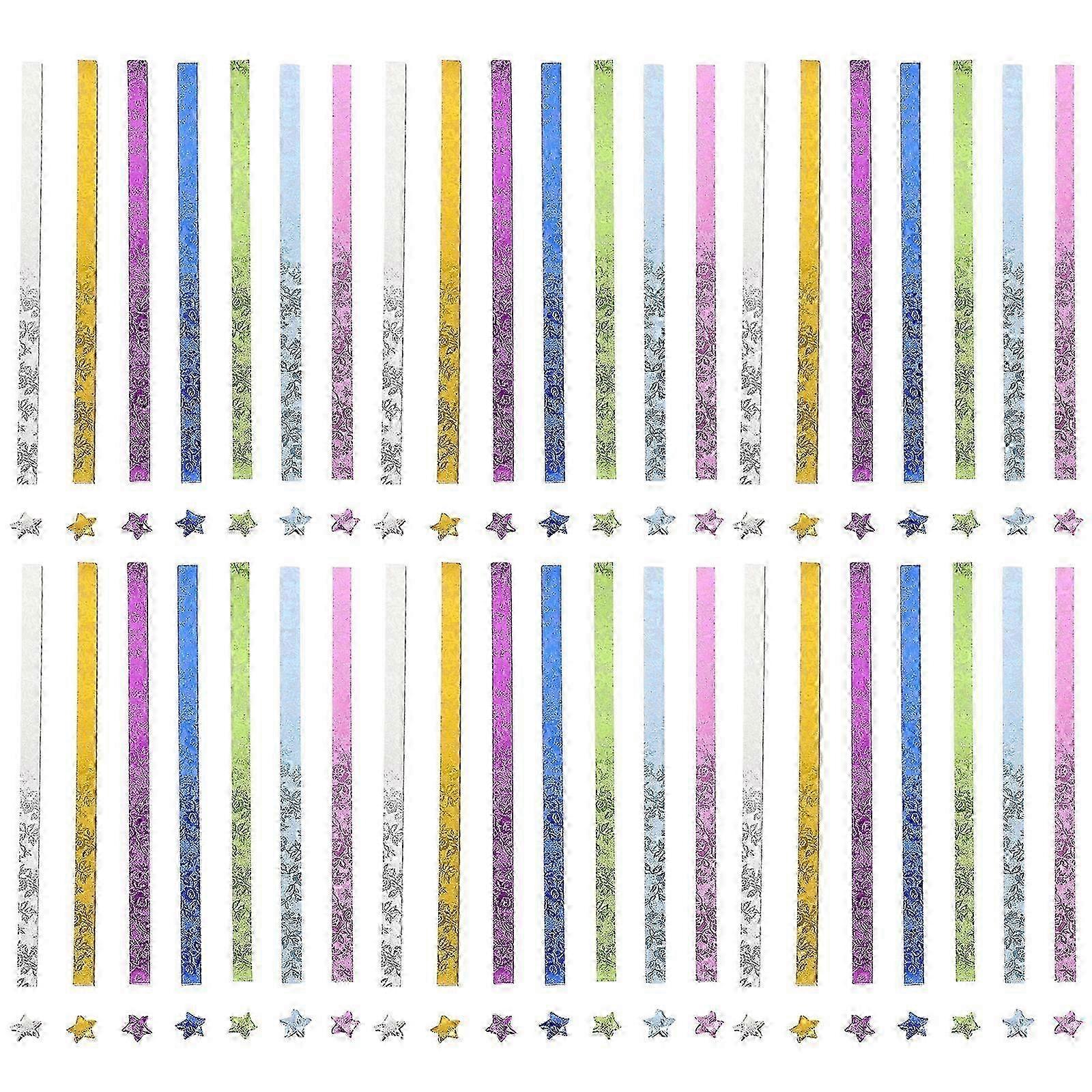 140pcs DIY Star Strips Origami Paper Strips for Multi-Functional Crafting
