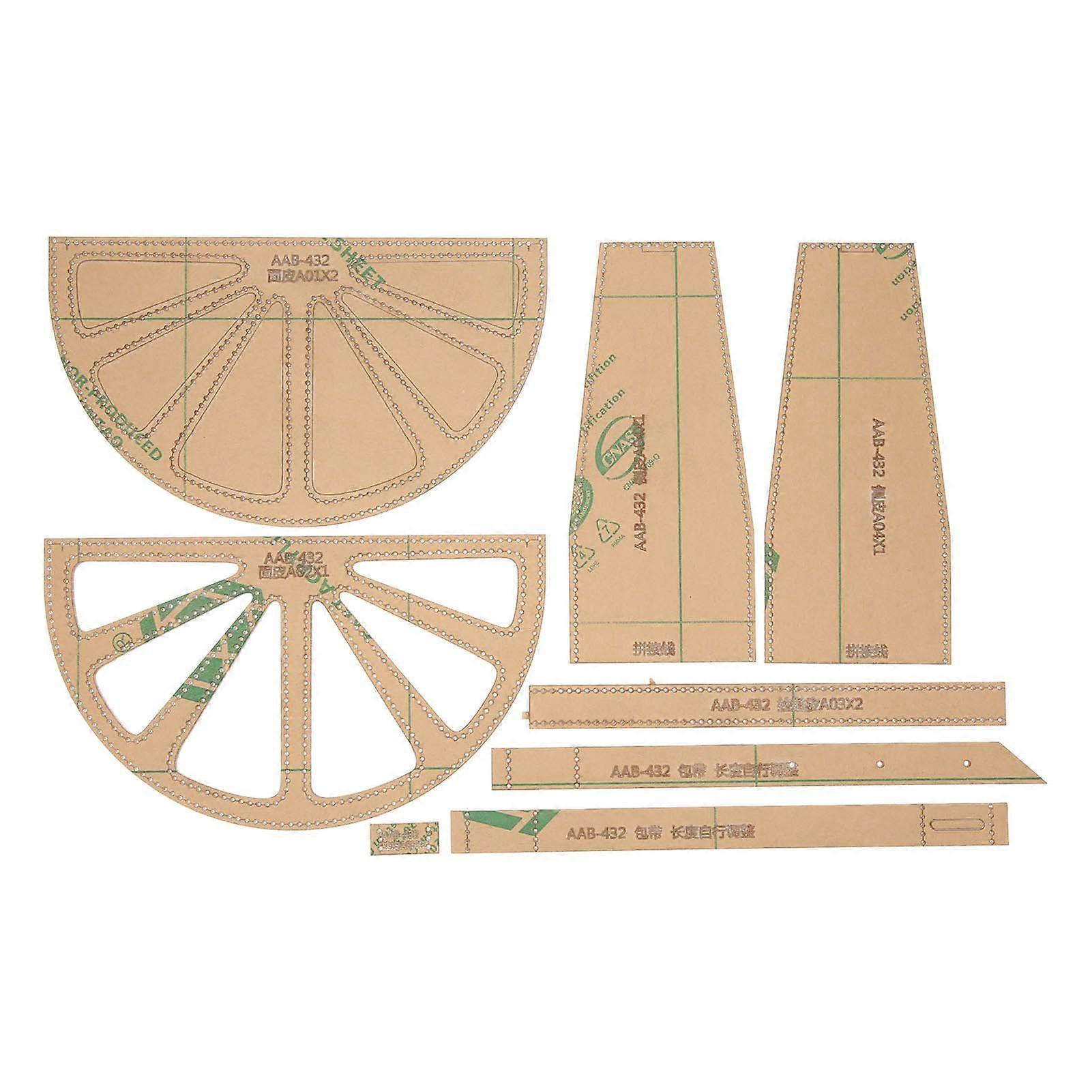 2025 Latest Model  8Pcs Acrylic Shoulder Bag Pattern Stencil Template Clear