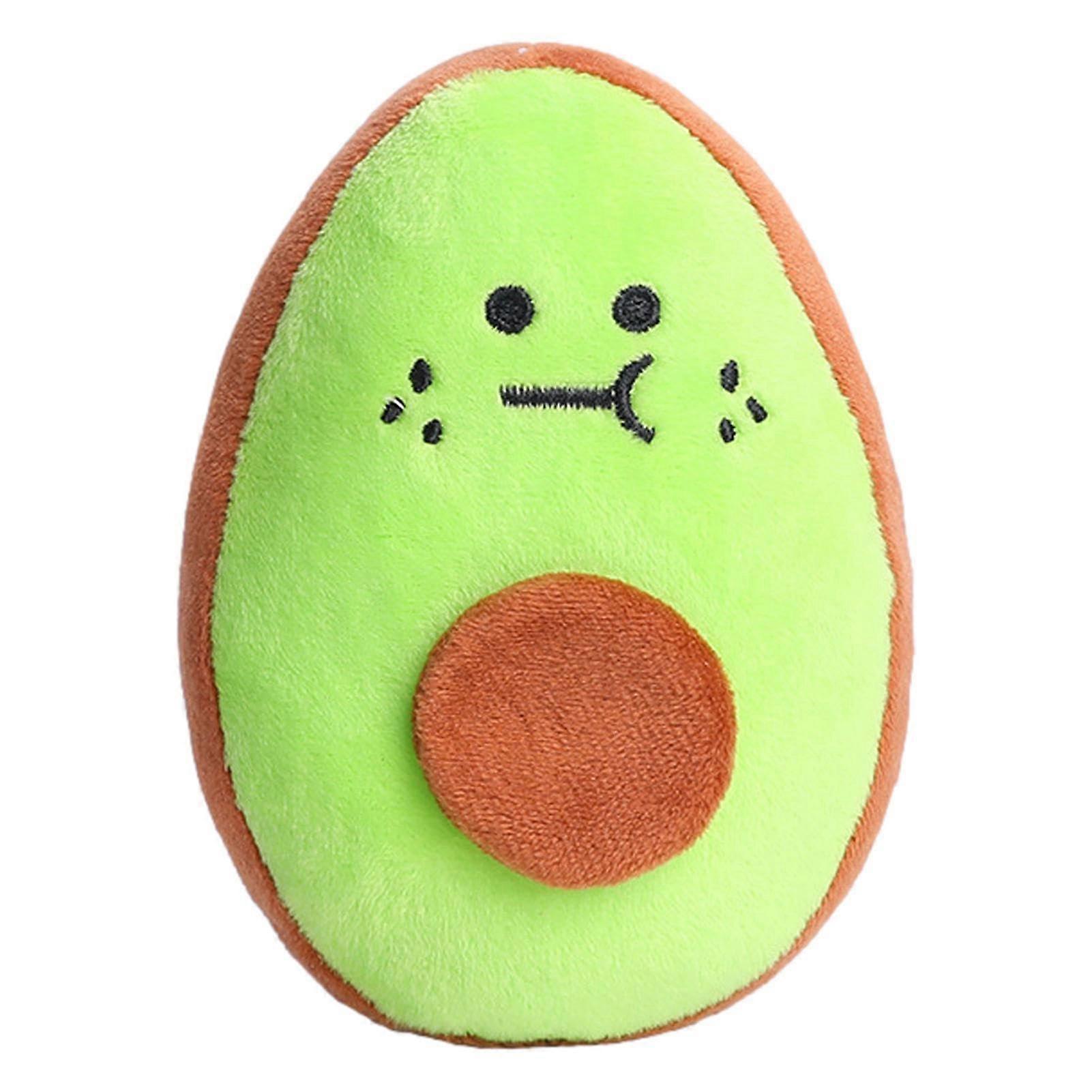 Squeaky Dog Toy Plush Avocado Shaped, Teething Chew Toy for Puppies, Keeps Dogs Engaged, Small to Medium Dogs