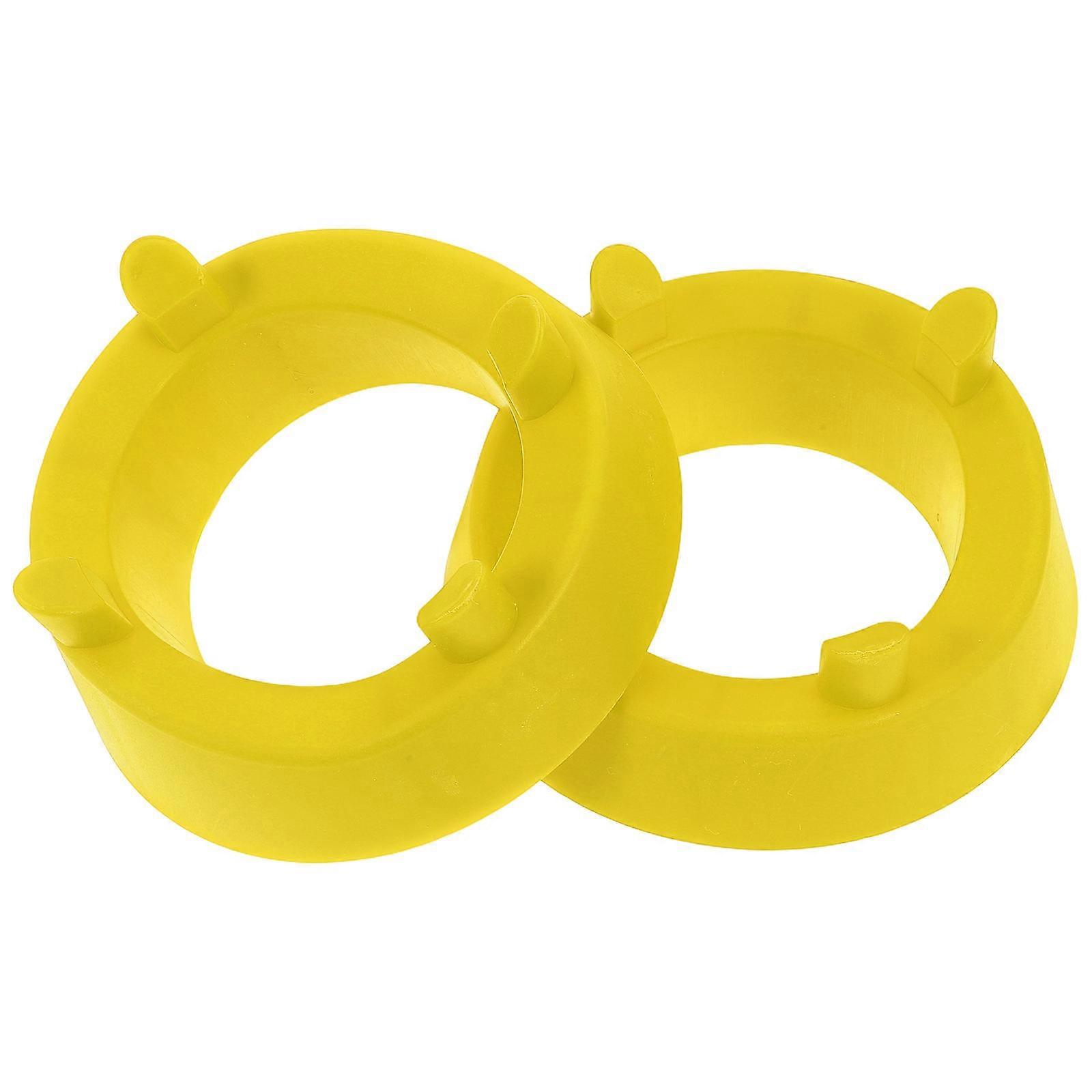 2 Pcs Durable Yellow Ball Placement Rack for Rugby and Soccer Balls – Stable Base, Space Saving Design for Youth and Adults