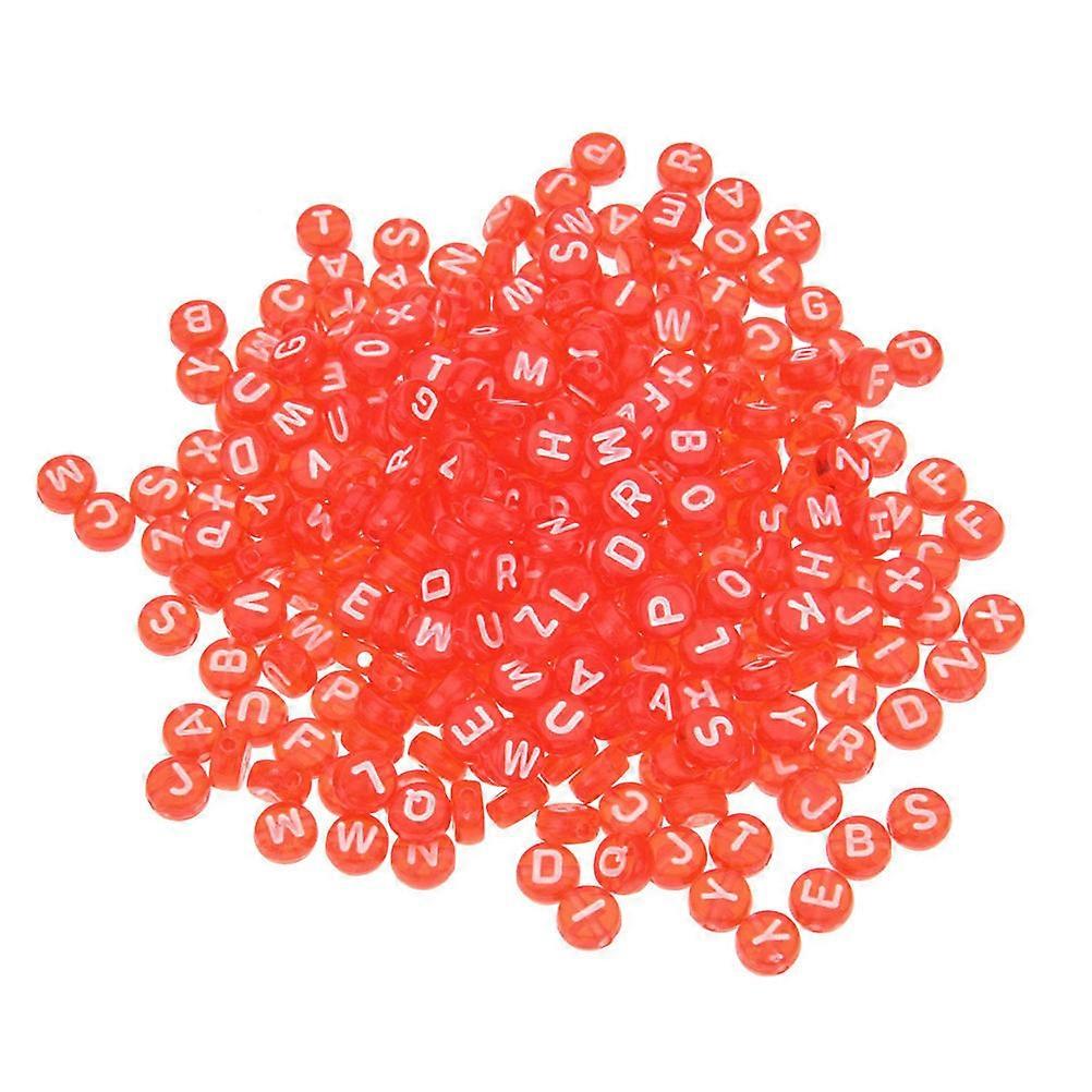 Colorful Alphabet Beads Acrylic Red Letter Beads Home Decoration DIY Enthusiasts 400Pcs Set