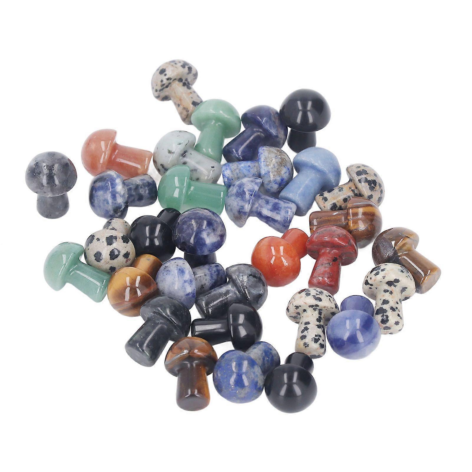 2025 Latest Model  32pcs Mini Mushroom Crystals Multiple Colour Cute Vivid