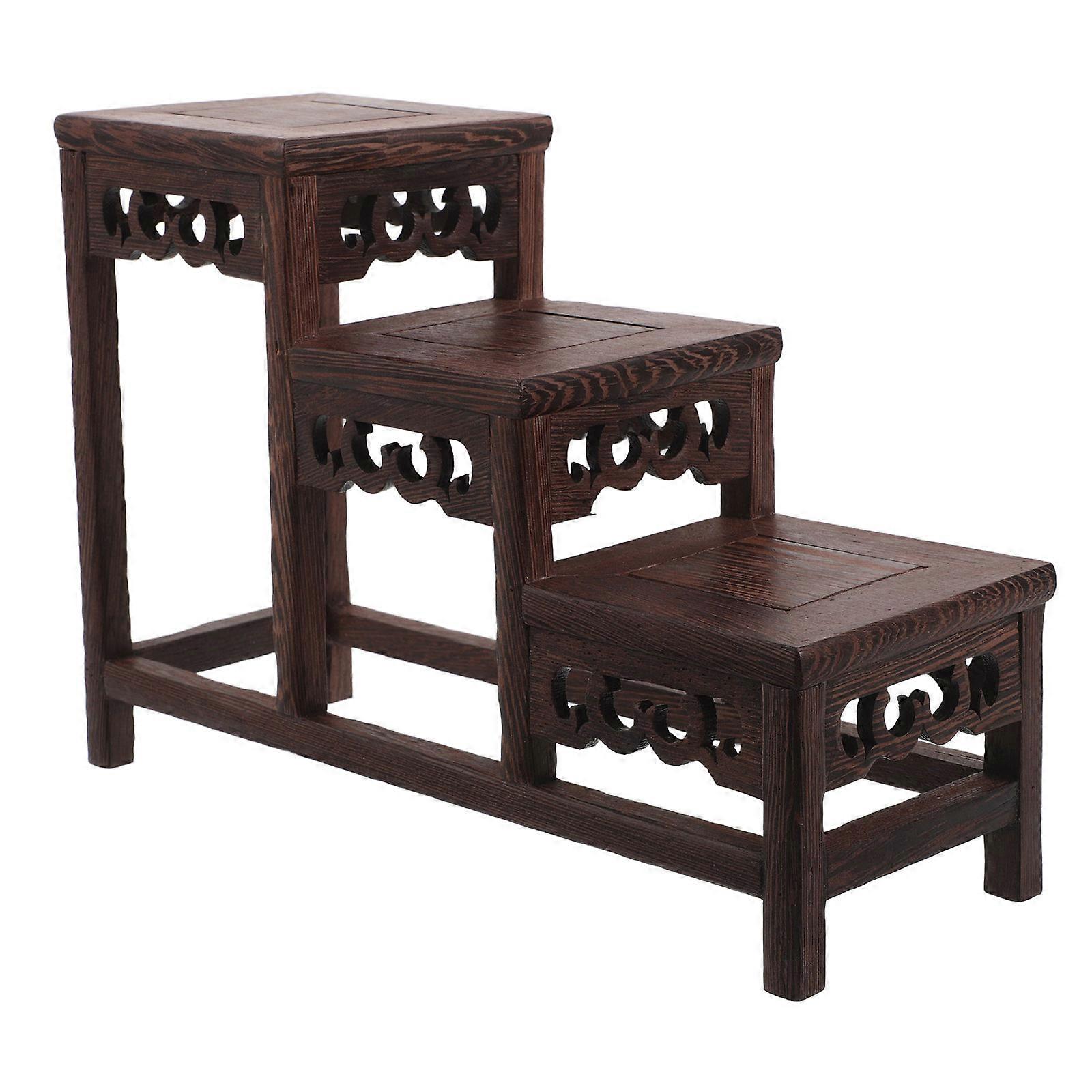 Wood Display Stand Coffee with Craftsmanship for Shelving