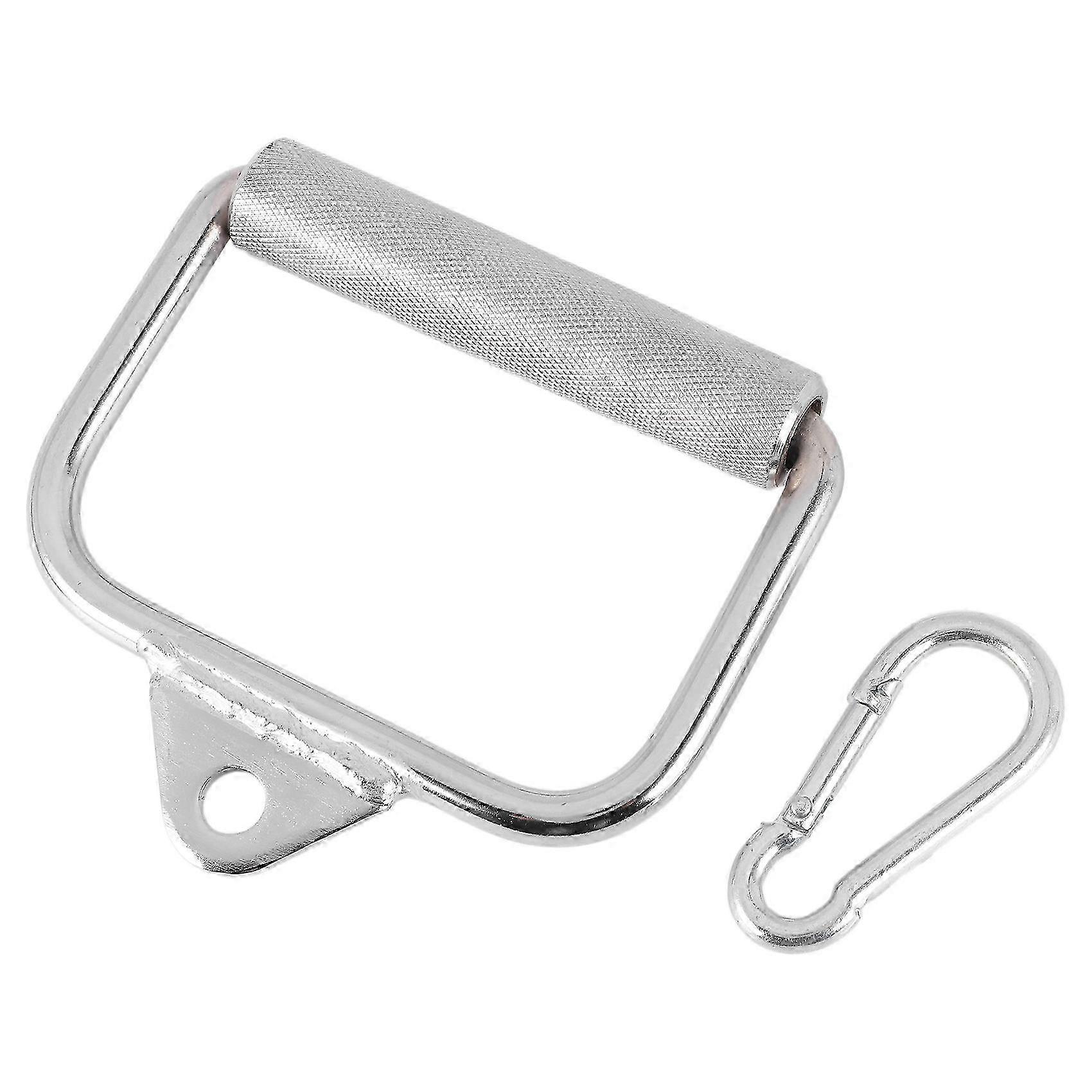 Gym D Handle Pull Down Cable Attachment Set Non-Slip Tricep Grip Pulley Exercise Handles for Gym Home--Silver