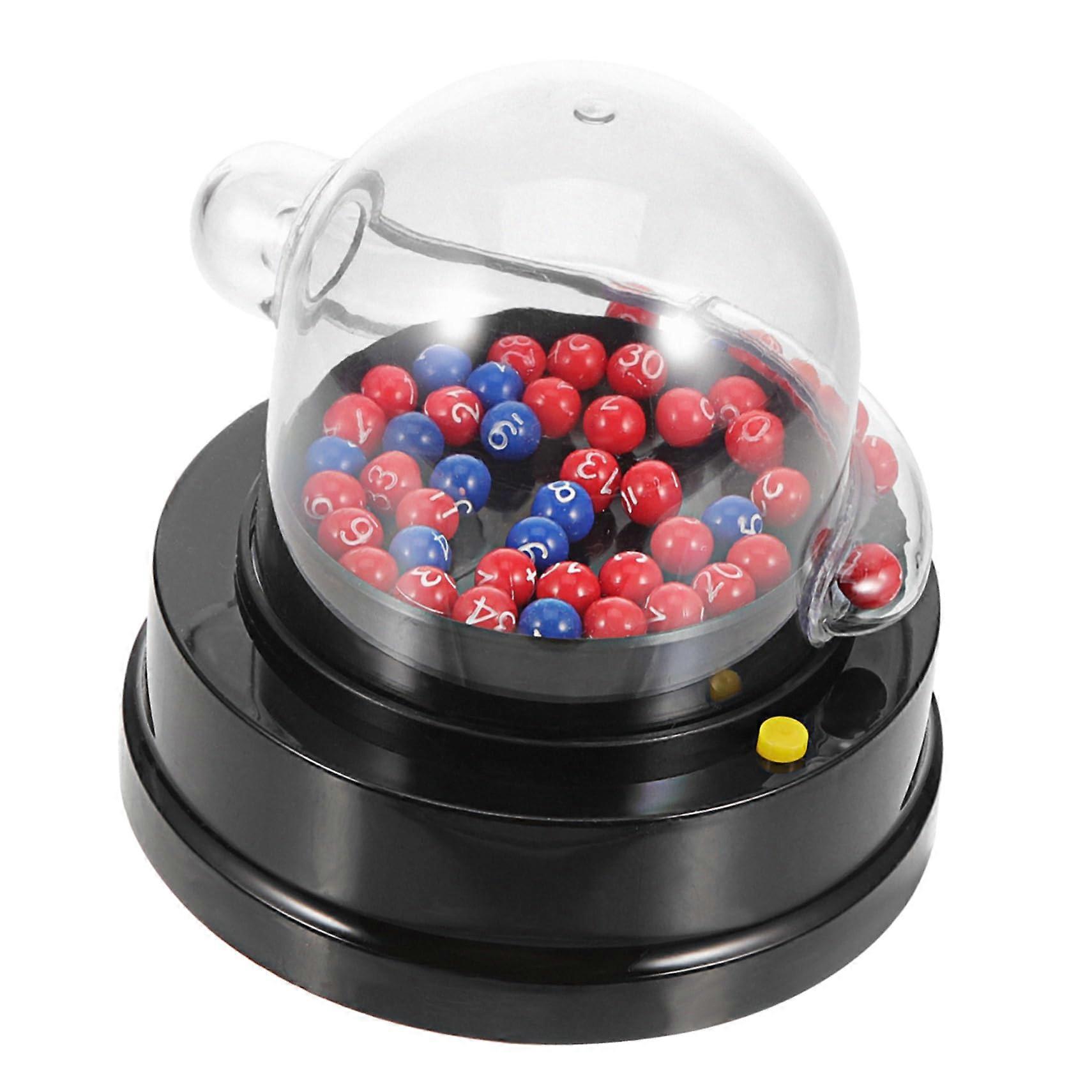 1 Set Lottery Machine Bingo Machine Caller Electronic Vintage Table Game Number Selection Machine Small Mini Party Supply ABS
