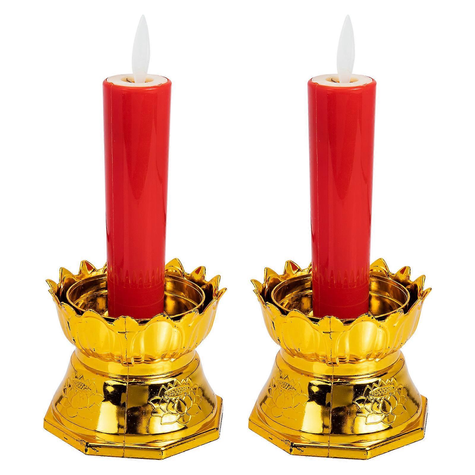 LED Electronic Candle Light Candle Lamps for Decoration 2Pcs