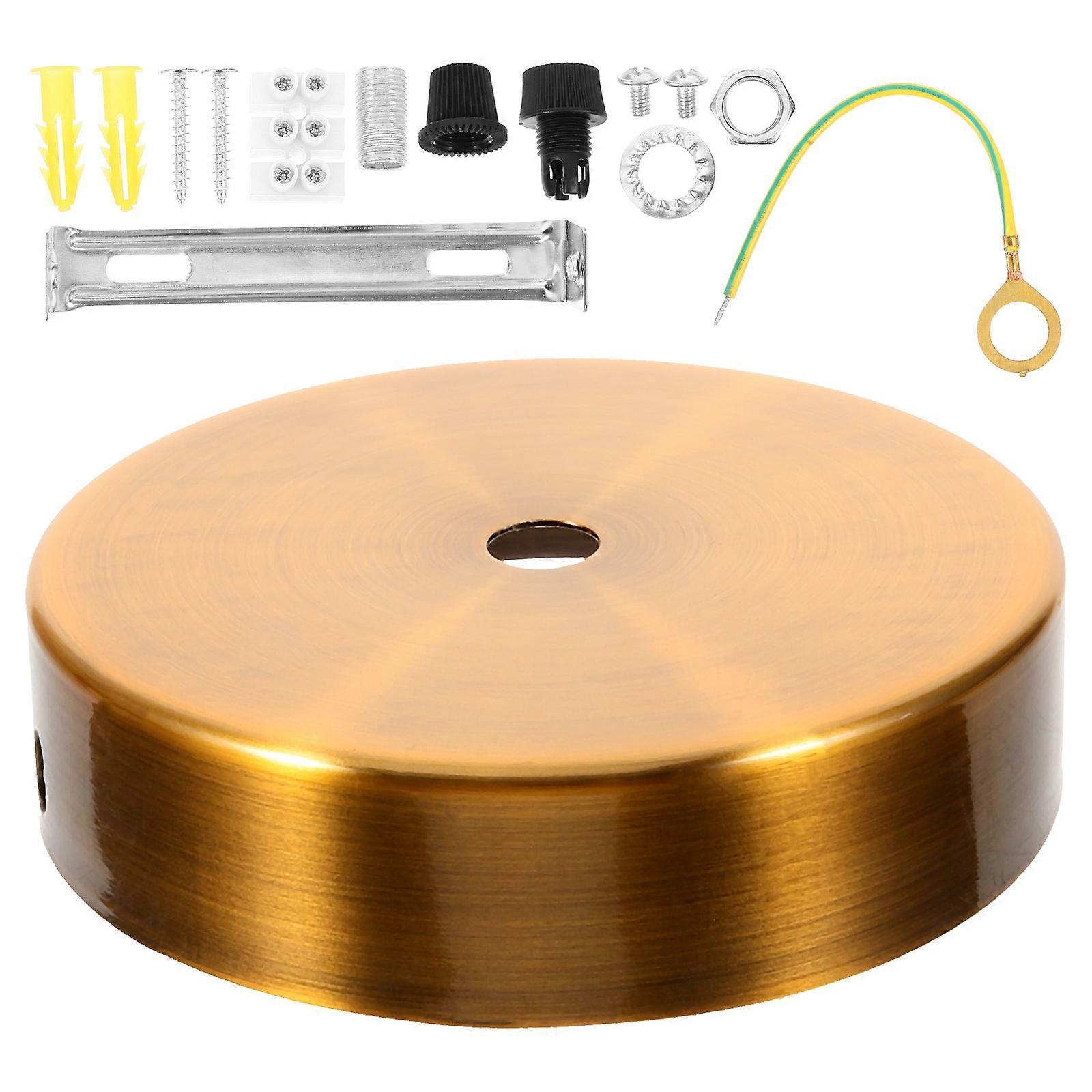 Golden Iron Lamp Making Tray Bracket for DIY Pendant Ceiling Lamps with Sturdy Electroplating 1 Set