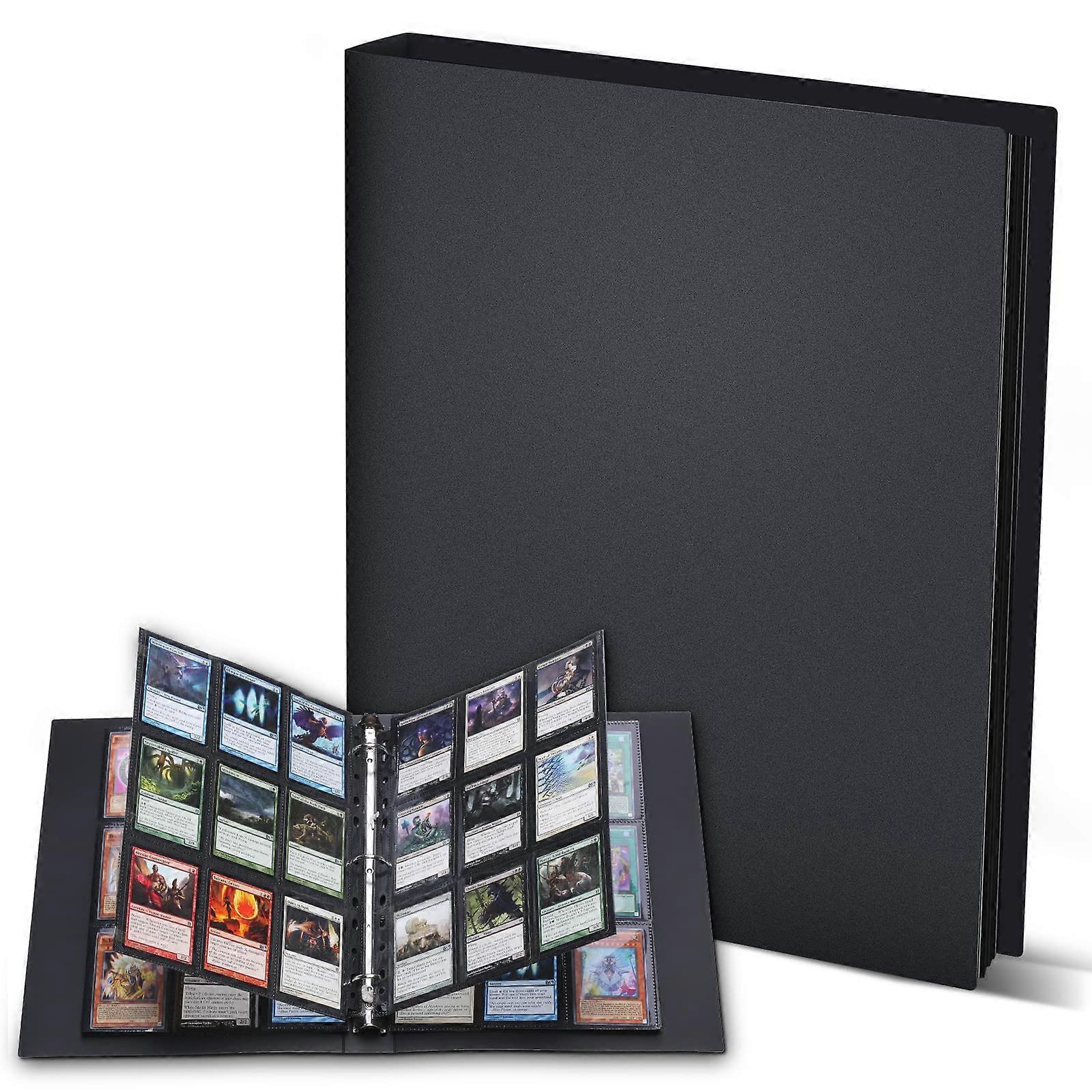 Trading Cards Albums, 540 Pockets, Transparent Sleeves, 30 Pages, Black
