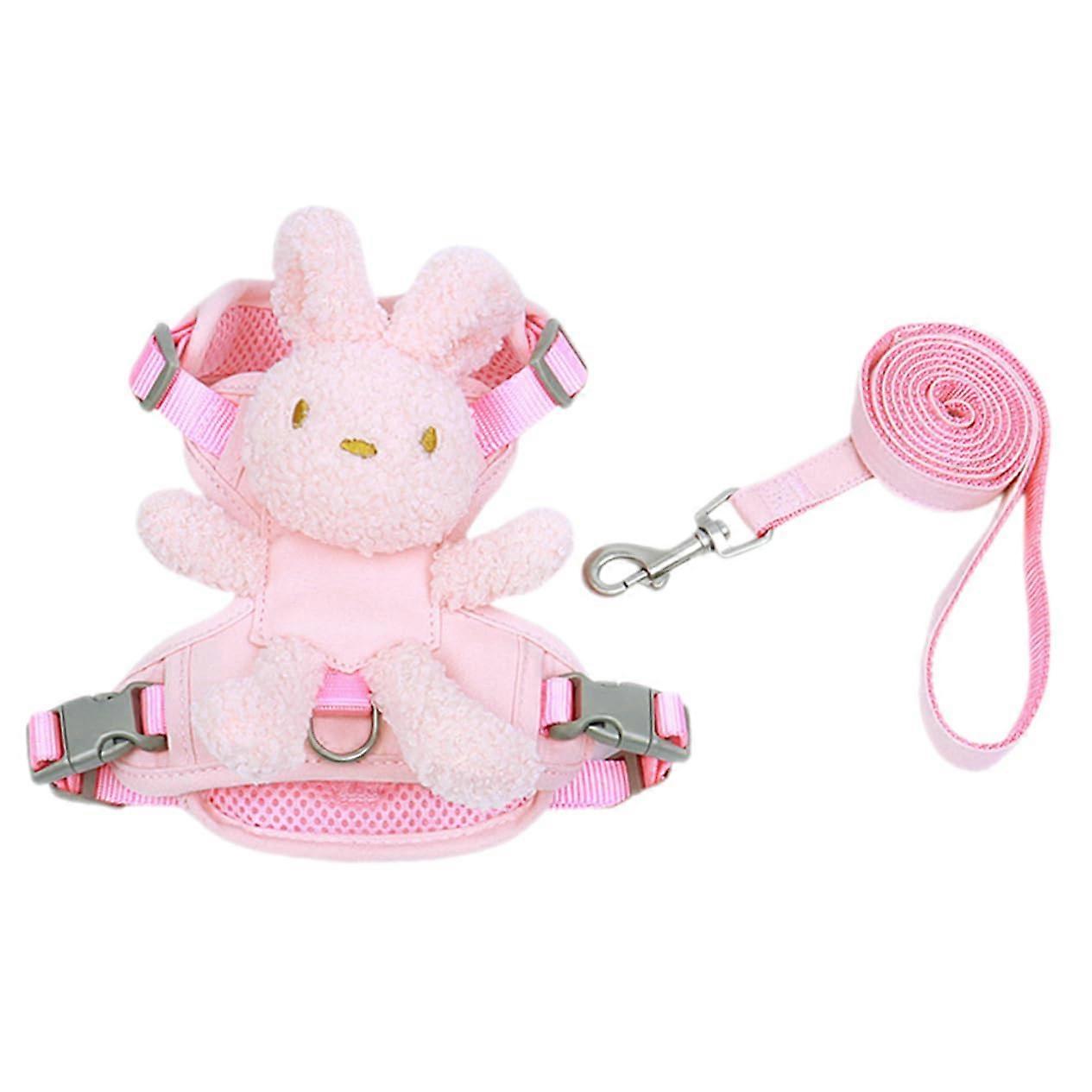 Kitten Escape Harness Set with Running Rope, Adjustable Cat Lead and Dog Harness for Small to Large Dogs, Outdoor Use