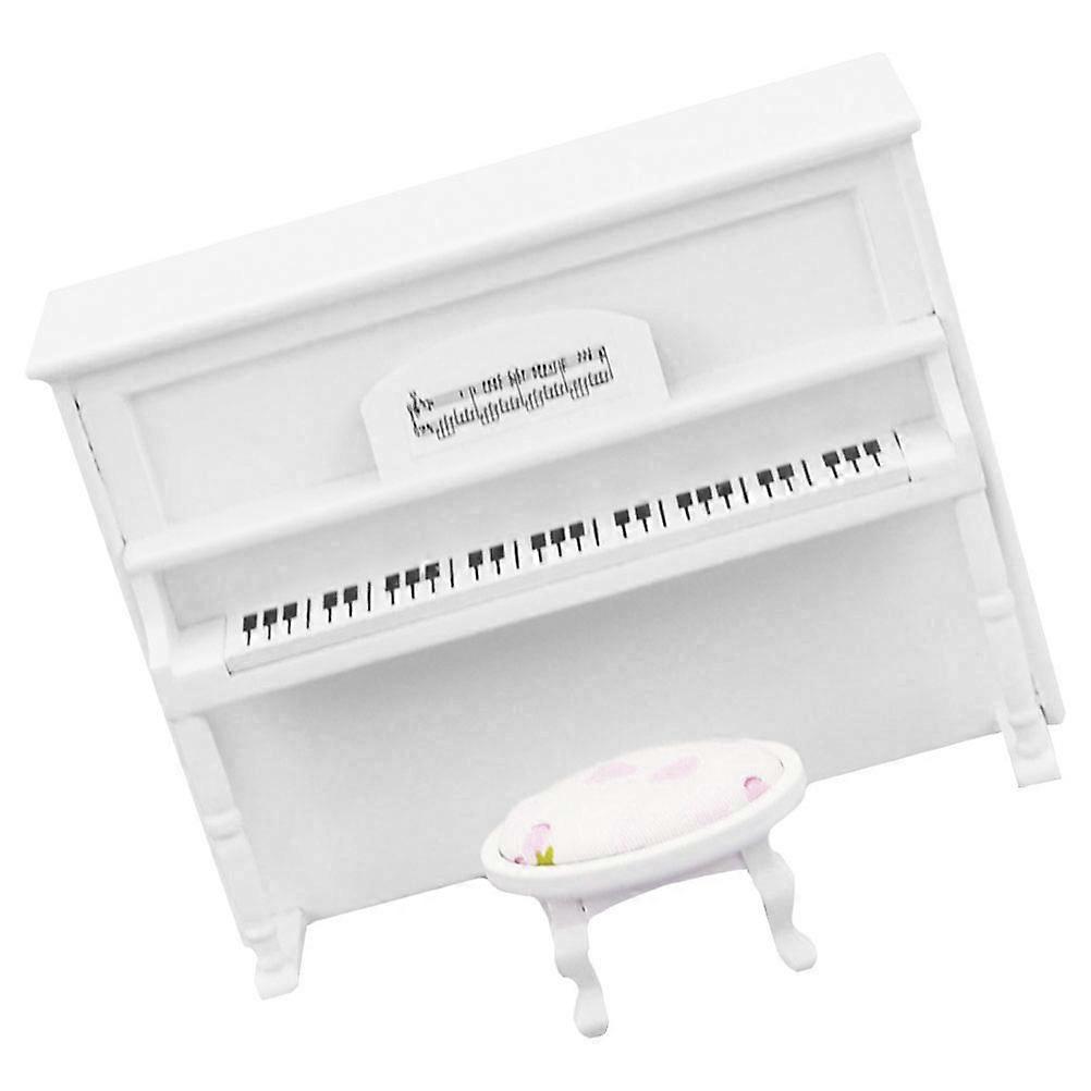Delicate Piano Model Mini House Accessories Vertical Piano Shape Landscape Ornament Childrens Play 1Set
