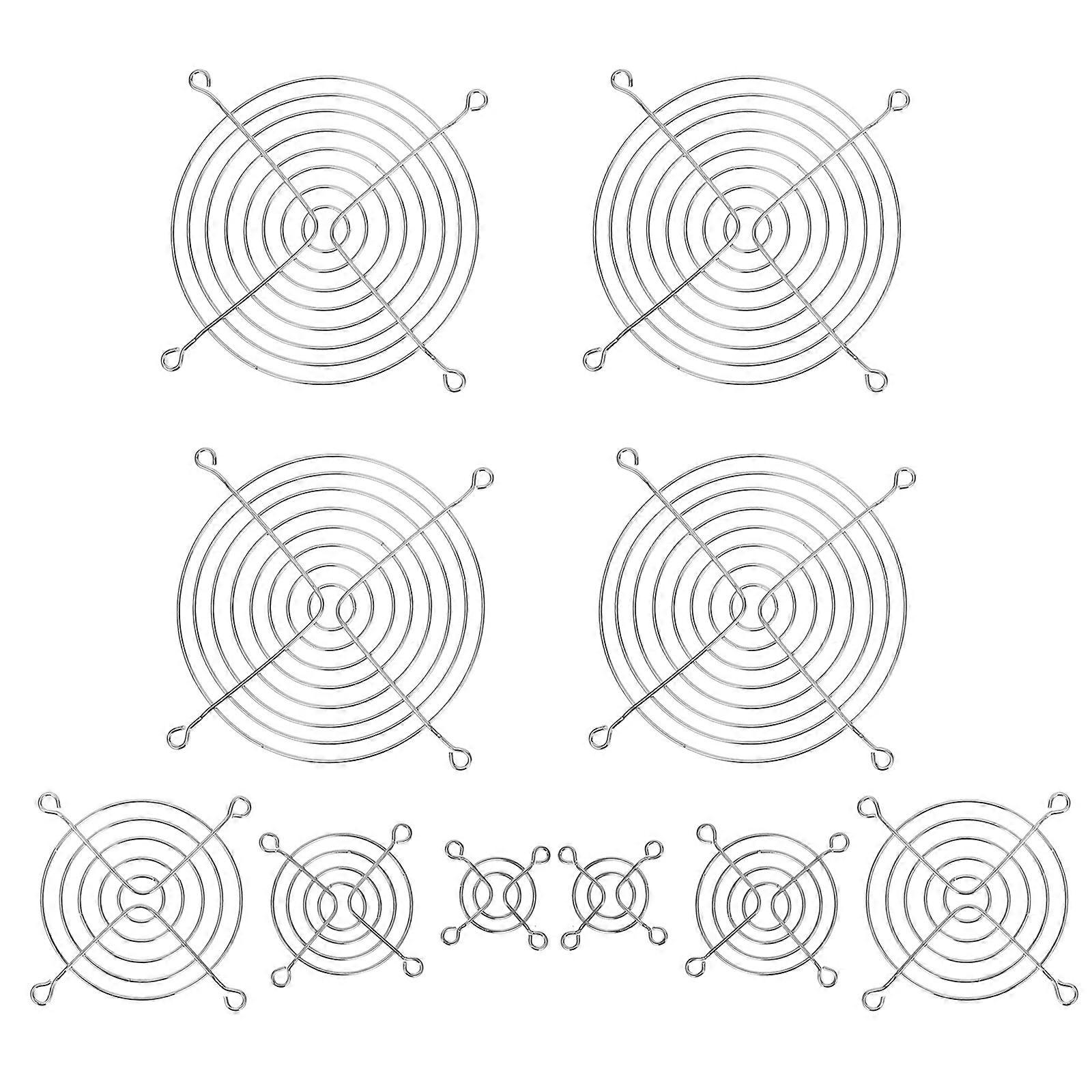 Cooling Computer Fan Grills 12cm Silver for Server Setup Tech Enthusiasts 10Pcs