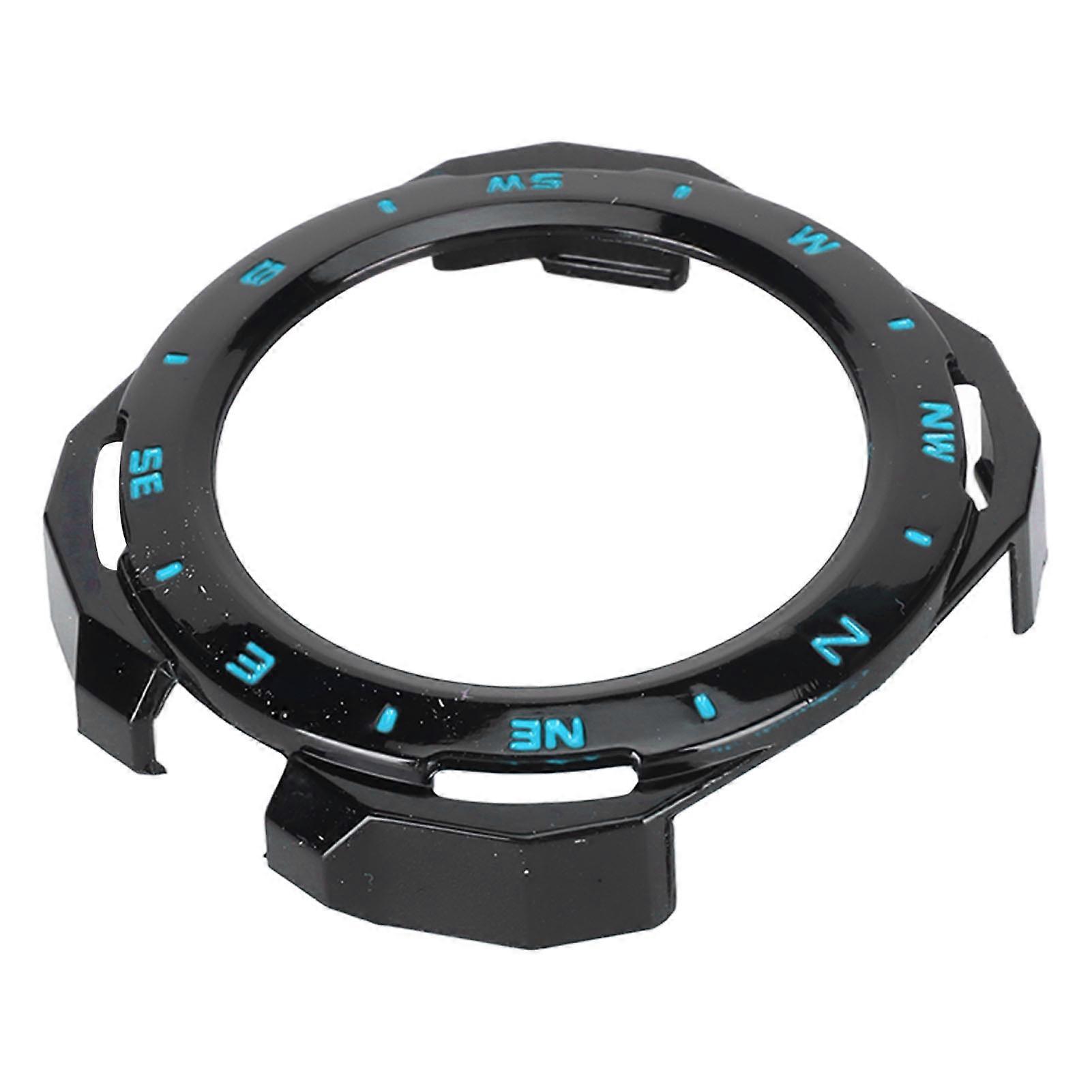 PC Bumper Case Hard Shockproof Impact Resistant Watch Protective Case Frame Fit for Huawei Watch GT Cyber Black and Blue 
