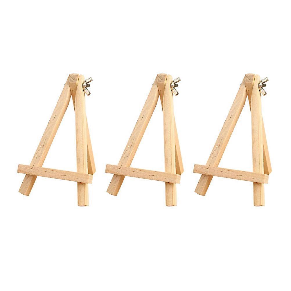 Student Tabletop Easels Small Wooden Easel Display Stand Triangle Frame Photo Bracket Beige 24 x 18 x 1 cm Display Paintings 3Pack