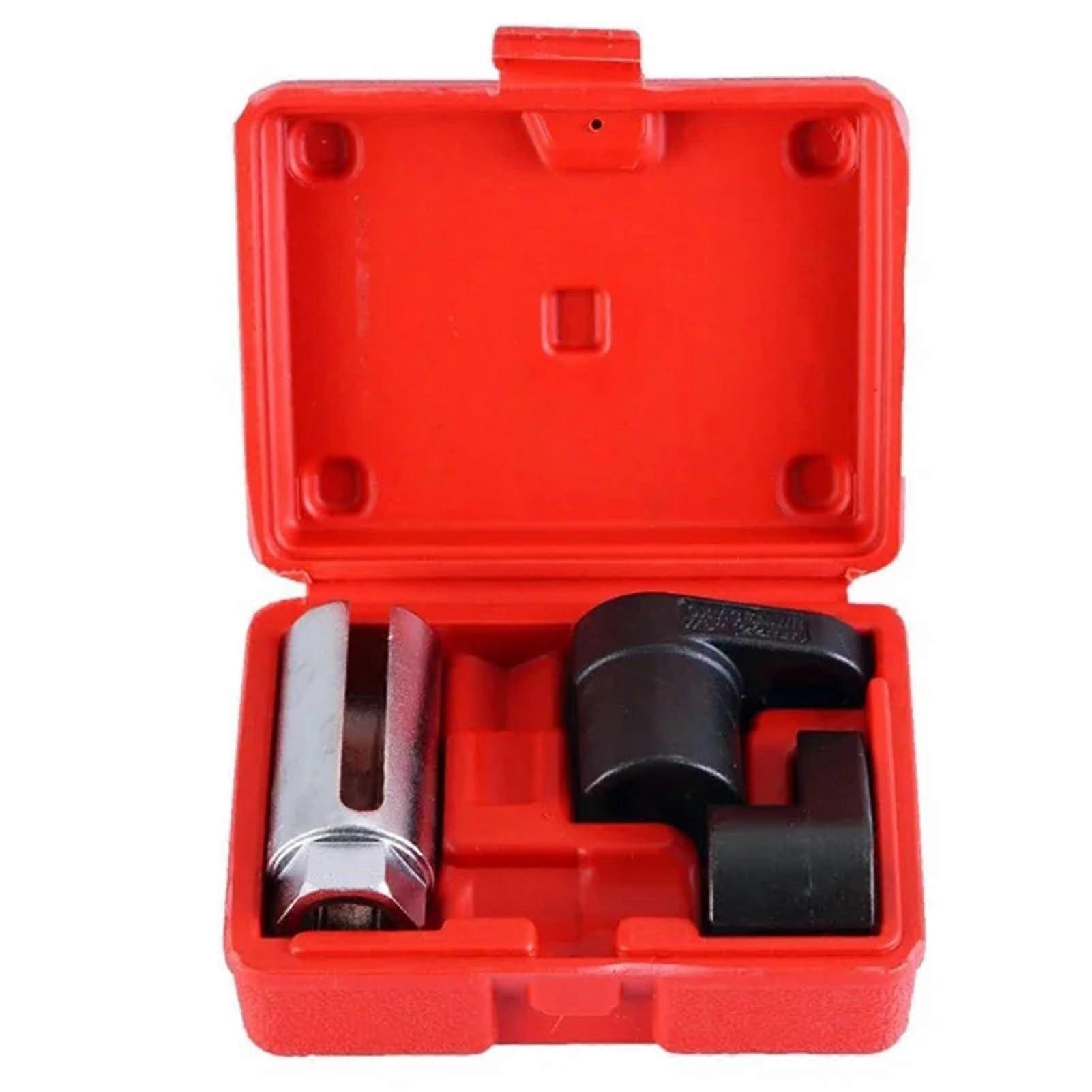 Oxygen Sensor Socket Set 3-Piece 6-Point 1/2" & 3/8" Drive 7/8" & 22mm Universal Switch Socket Compatible