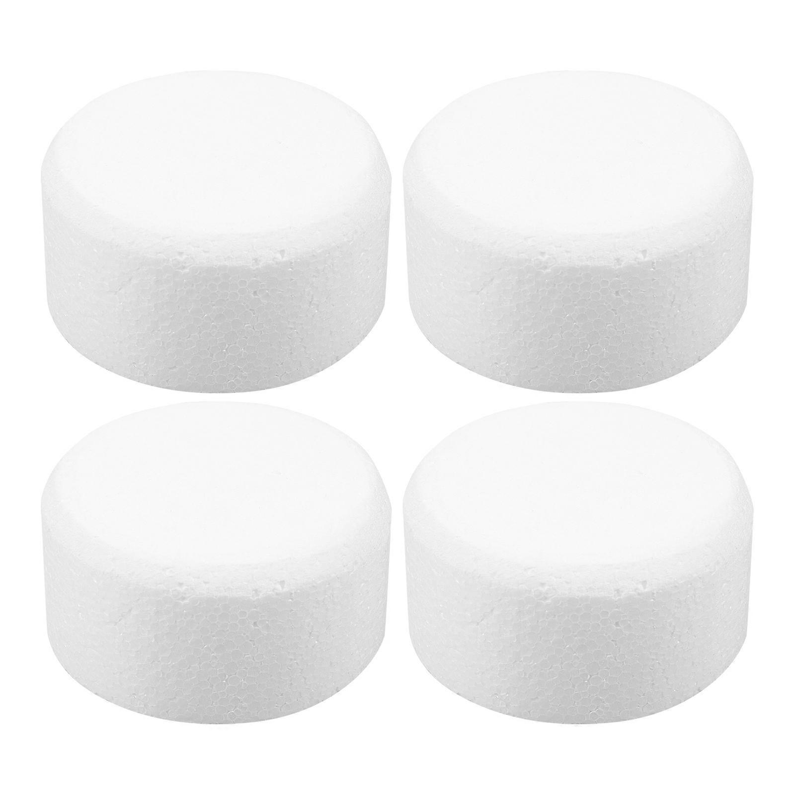 4pcs Round Cake Dummies for Decorating   Lightweight, Versatile, Ideal for Wedding Displays and Baking Practice