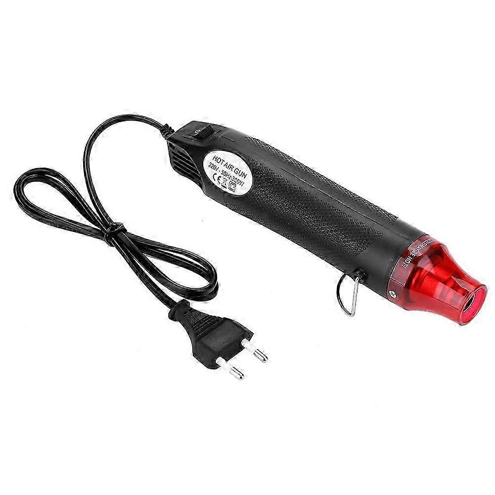 300w Heat Gun Electric Power Tool Hot Air Gun for Polymer Clay DIY Projects (220V EU Plug Black)