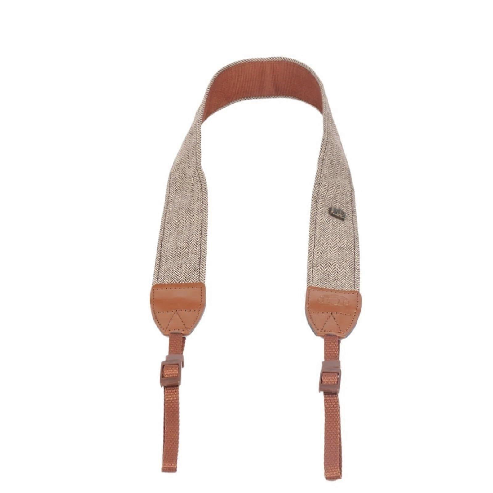Double Camera Strap Double Shoulder Camera Straps, Adjustable Leather Camera Shoulder Straps, Portable Shoulder Strap for Camera Accessories (Brown)