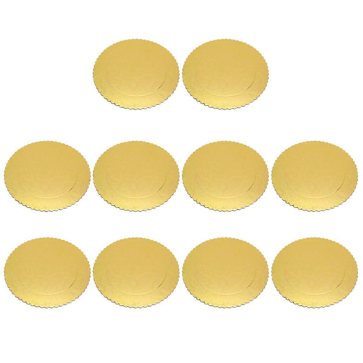 10 Pcs Golden Cake Base Pads Hardboard Cake Boards for Cake Making Perfect for Parties
