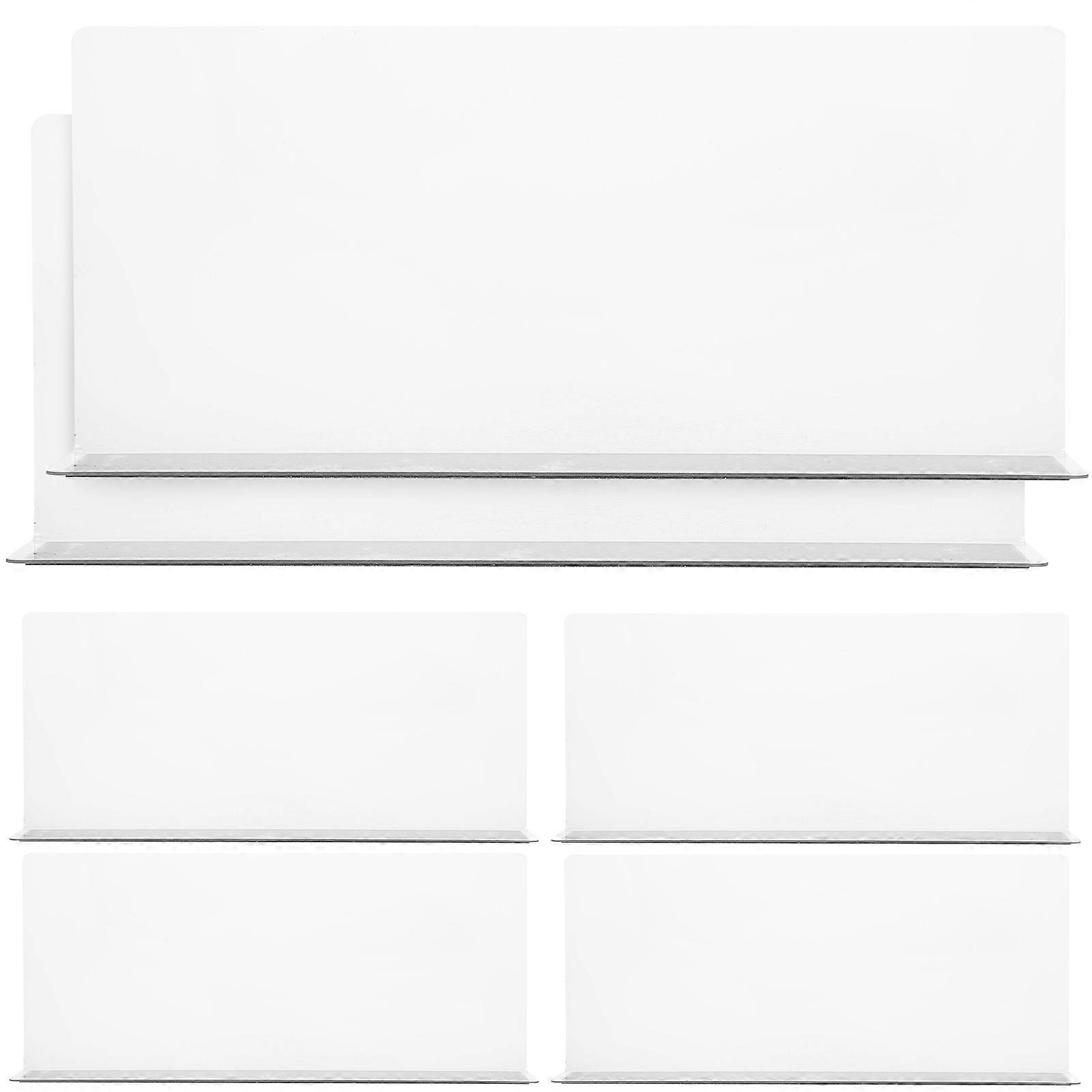 Magnetic Shelf Dividers for Separation Transparent PVC 6 Pieces L Shape Stable and Organized