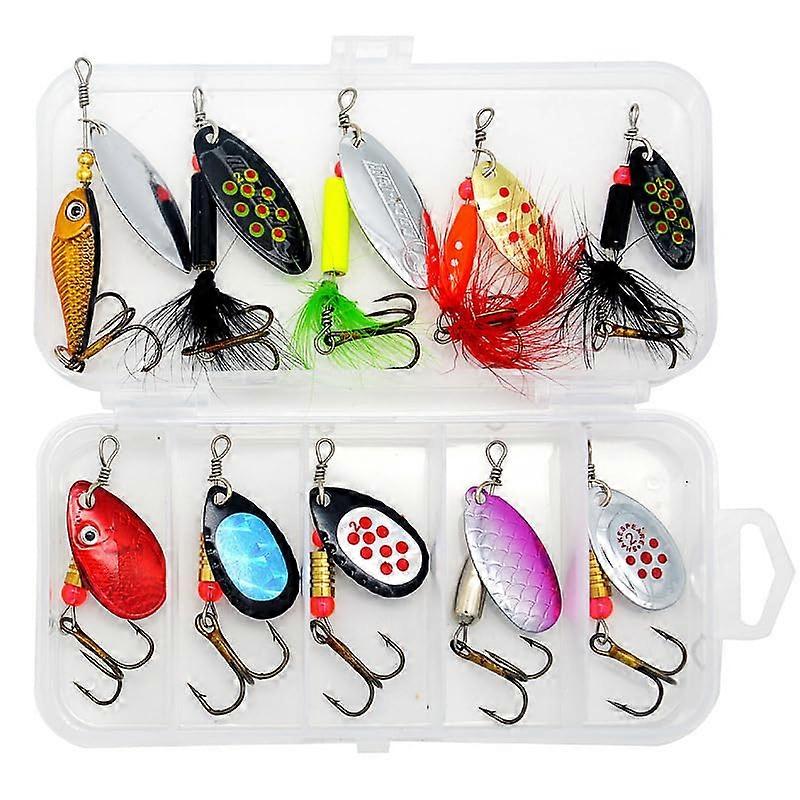 Spinner Blinker Set in Bait Box for Trout Perch Salmon Pike Zander Fishing Style 2