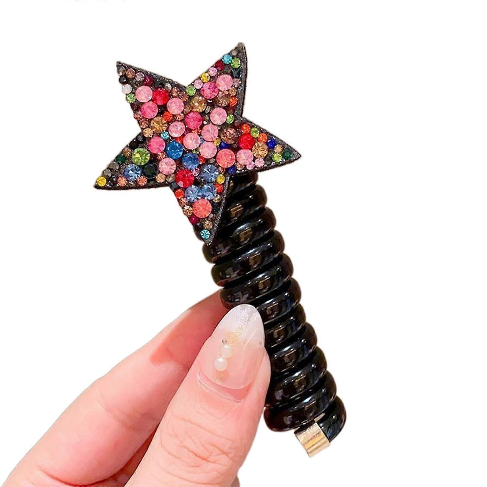 Spiral Hair Bindings No Crease Thick Hair Tie Phone Cord Hair Ties for Ponytails Elastic Spiral Holders Colorful Options