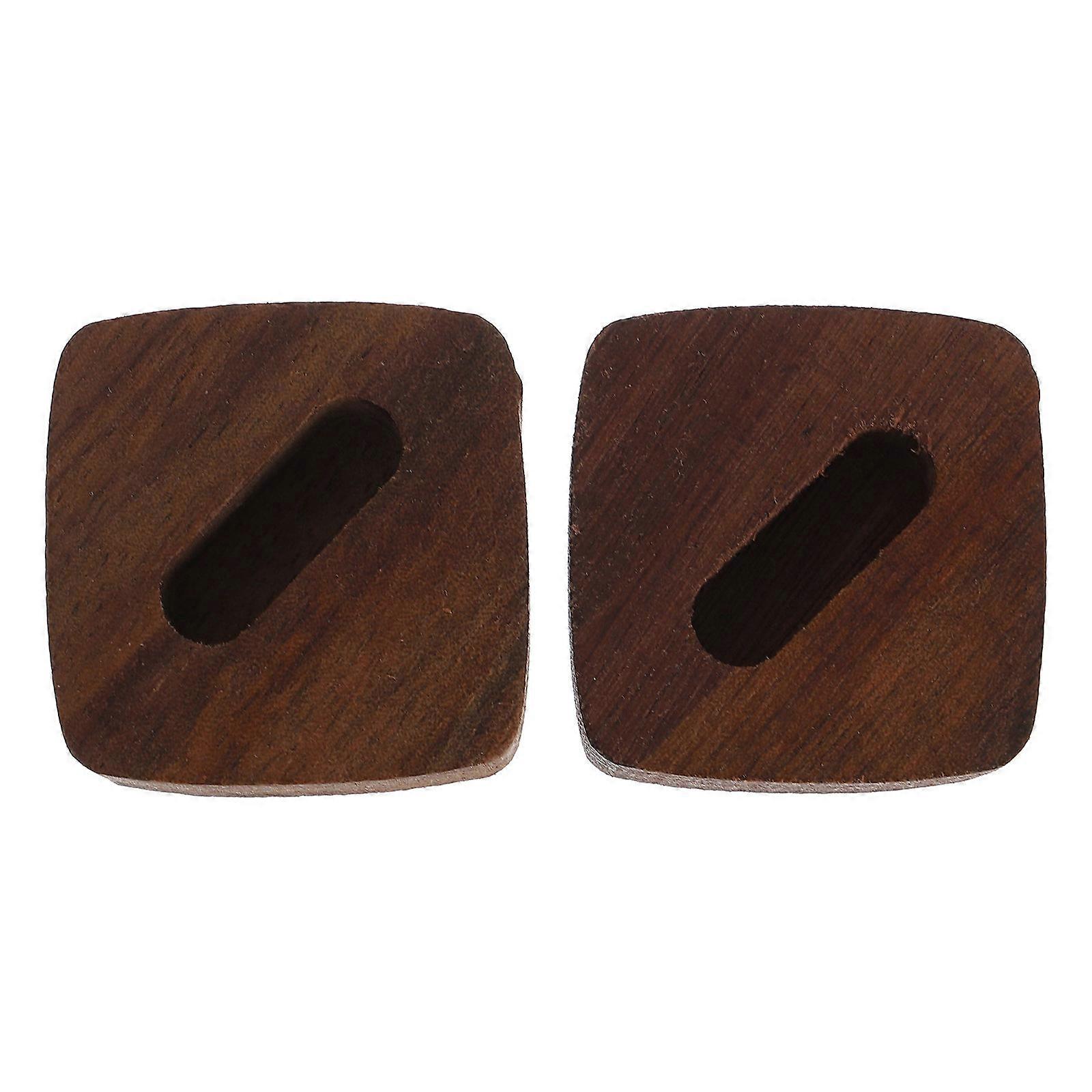 Rustic Ring Holder Jewelry Display Rack Solid Brown 4X4CM Protection from Damage 2Pcs