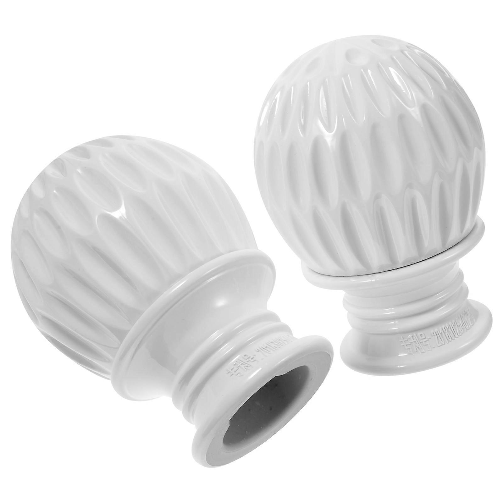 Honeycomb Curtain Rod Head Decorative Accessory White 10x10cm Easy to Install and Detach 2Pcs