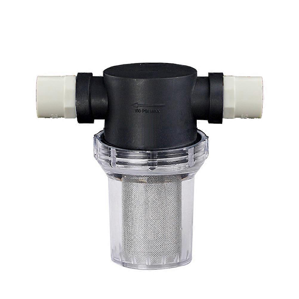 Washing Machine Water Filters for Garden Pipe in Black with 32 PVC and 40 Mesh for Debris Prevention 1Pcs