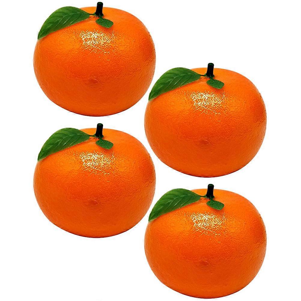 Simulation Fruit Decoration Artificial Oranges Decor Party Round Shape Plastic Material