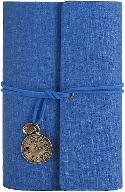 Triplefolded leather journal notebook for women with refillable, lined A6 paper, faux leatherbound notebook diary.