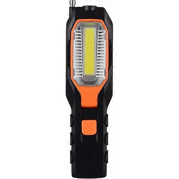 LED inspection lamp with rotatable hook and magnet, COB flashlight, 4 light modes for garage, attic, camping, emergency