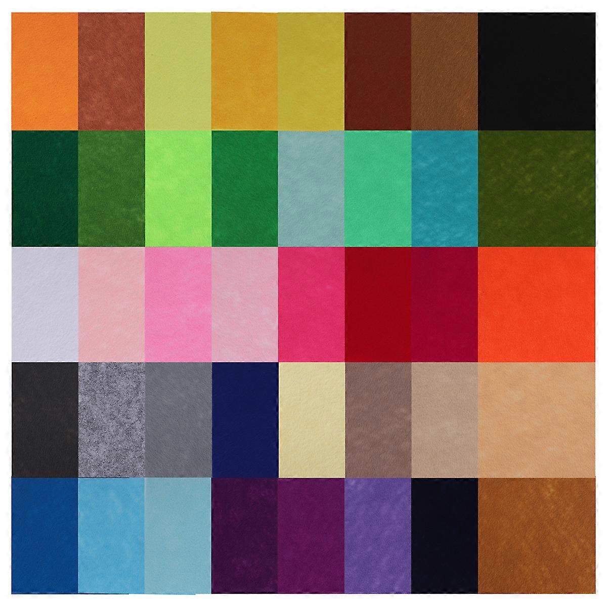 40Pcs Felt Fabric Squares DIY Craftwork Felt Crafts Assorted Colors