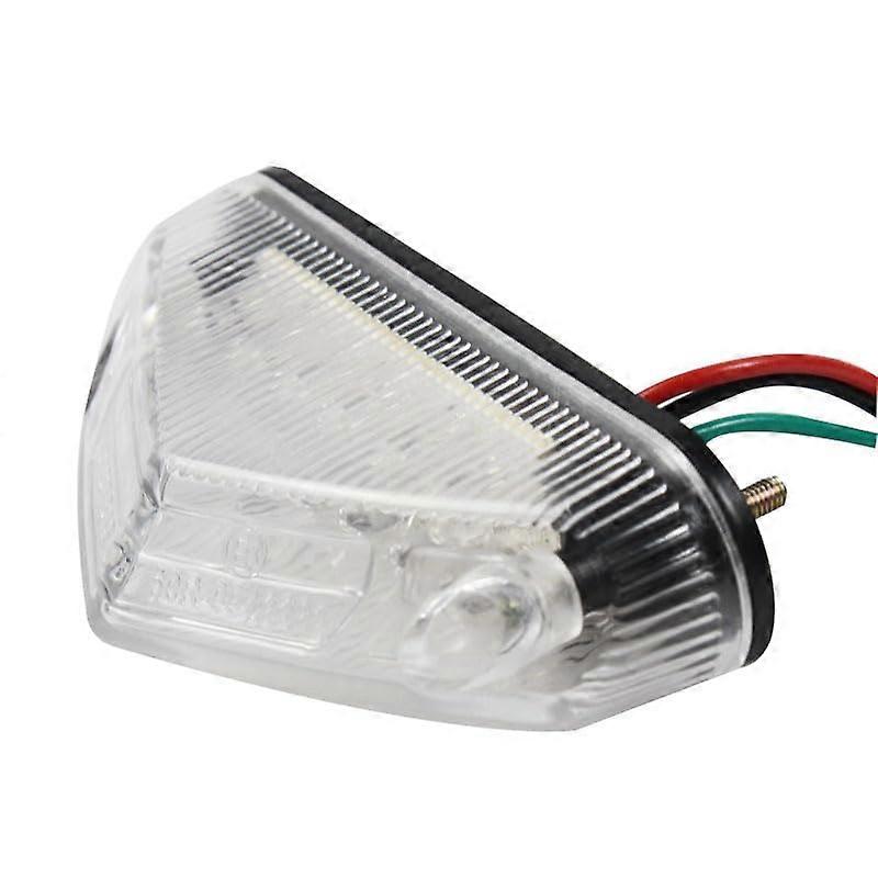 Motorcycle Tail Light 1 Piece White LED Motorcycle Tail Light Compatible with Various Models and Styles