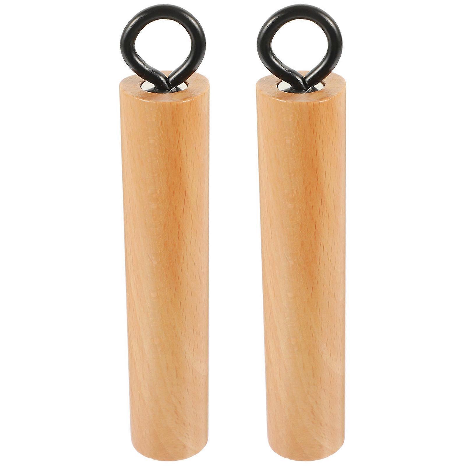 2Pcs Wooden Universal Pot Handle Detachable Long Handle Grip Replacement