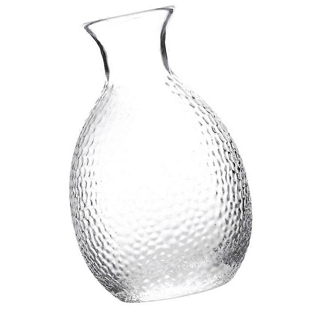 Elegant Japanese Glass Sake and Decanter for Home Use – Fluted Design Holder for Entertaining Guests