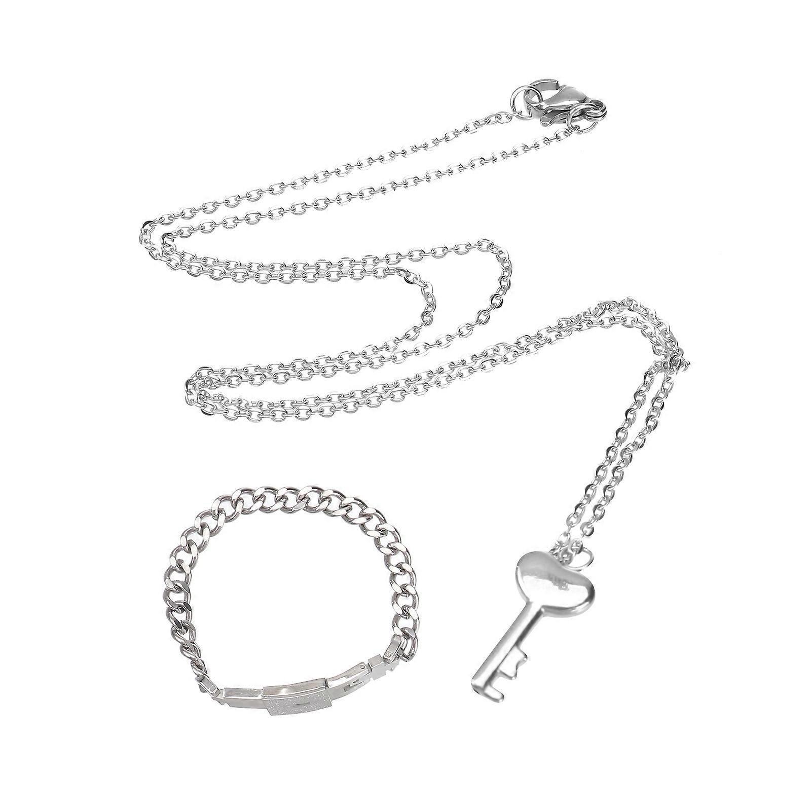 Gioielli con blocco del braccialetto per donne e uomini in argento con design elegante 1 confezione