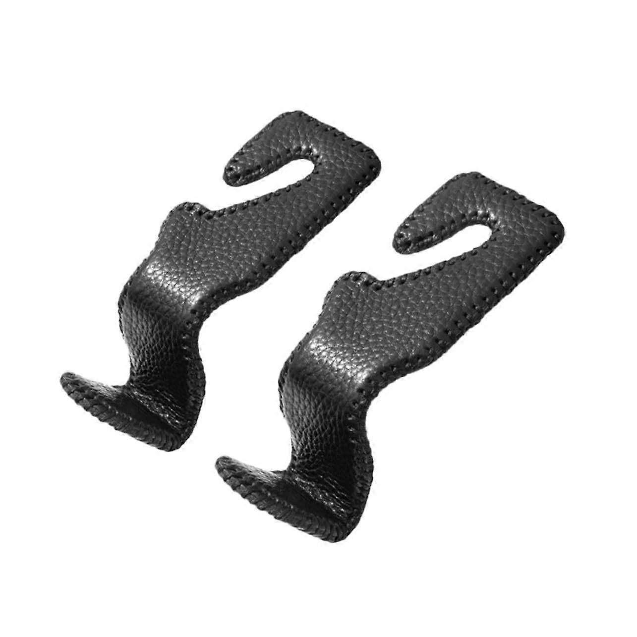 2 pieces headrest hooks for car seat, practical car hangers for rear seat organization, suitable for bags and wallets.