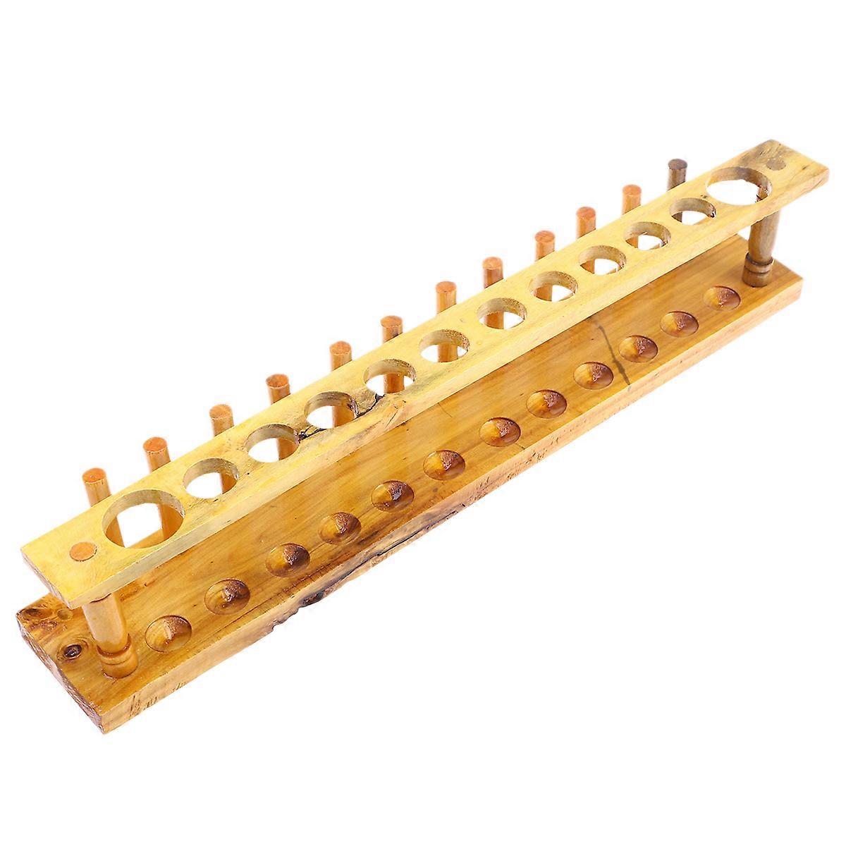 Light Brown Plastic Test Tube Rack for Storage Holds 12 Tubes Perfect for Laboratory Use