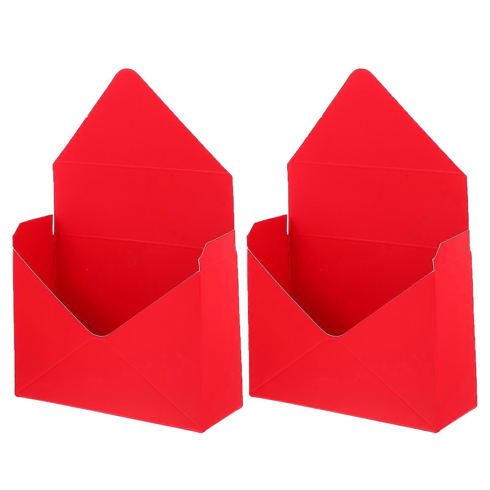 2Pcs Bouquet Envelope Boxes Paperboard Flower Wrapping Baskets