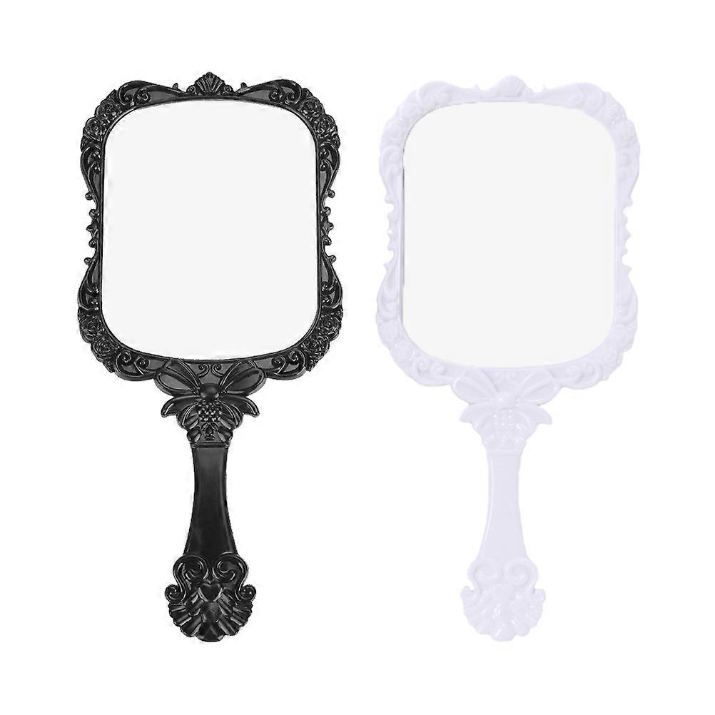 Travel Makeup Mirror 2Set Design Assorted Color Cosmetic Mirror For Women Dressing Tables 19.5x9cm