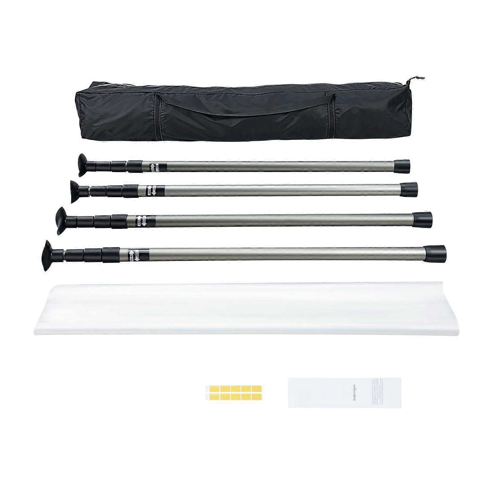 Dust Barrier Poles, 12 Ft Dust Barrier System with 4 Telescoping Poles, for Interior Decoration and Painting Projects