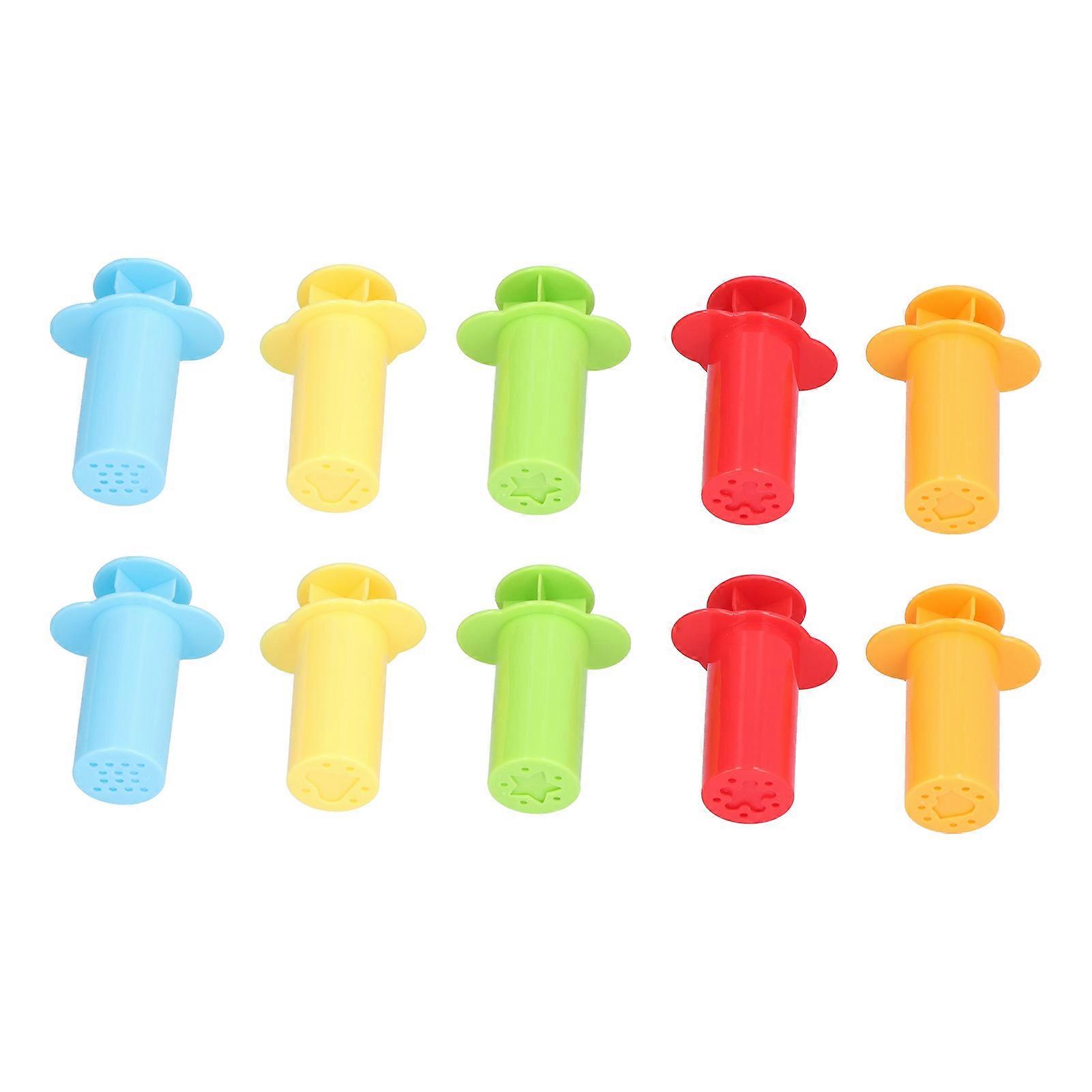 10Pcs Colored Clay Mould Brightly Colored Wide Application Range Cultivate Creativity Colored Clay Tool
