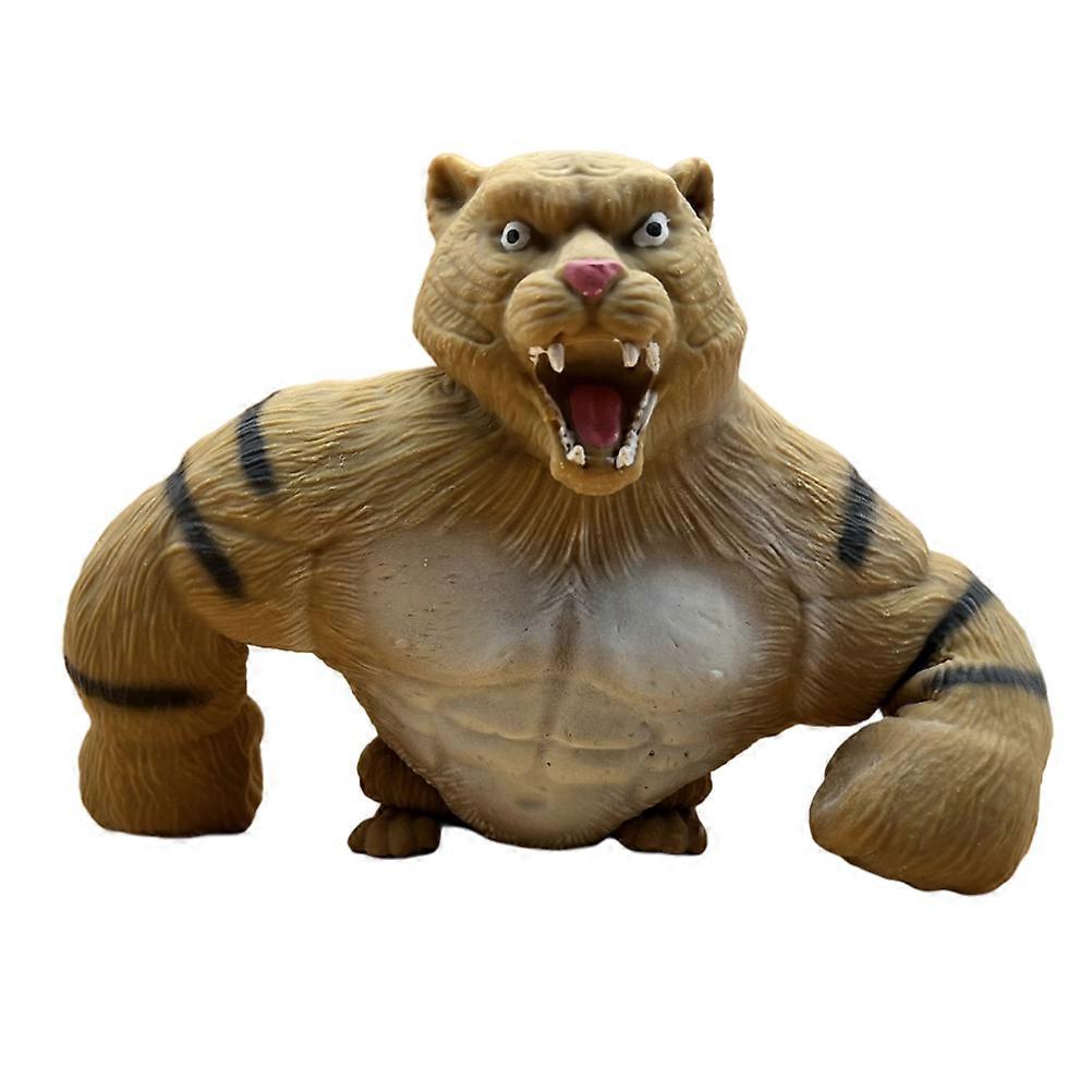 Stretch Gorilla Tiger Figure for Twisting Pulling Bending Soft TPR Gorilla Tiger Figure Stress Relief Toy Decompression Toy