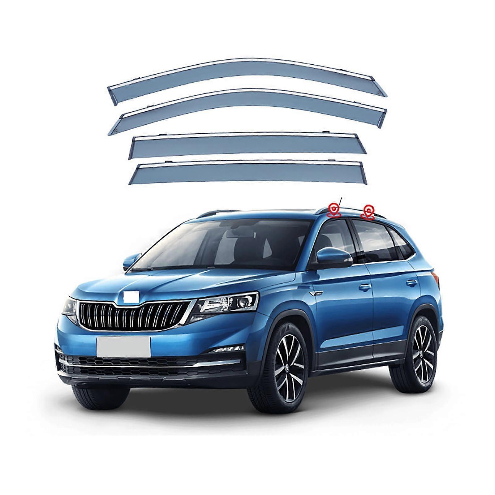 Auto Wind Deflectors 4 Pcs for Skoda KAMIQ 2018+ | Durable Rain Resistant Vent Visors | Windproof Design
