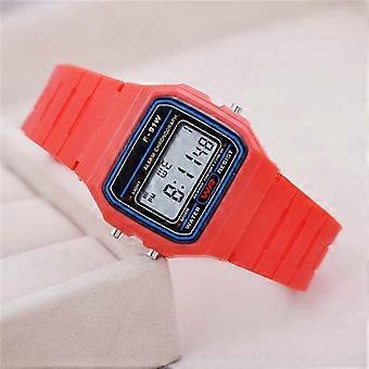 Digitale Armbanduhr, wasserdicht, mit LED-Beleuchtung, Stoppuhr, normaler Zeitfunktion, leicht, sportliche elektronische Uhr, multifunktional, Nachtlicht, Wecker - kcy.