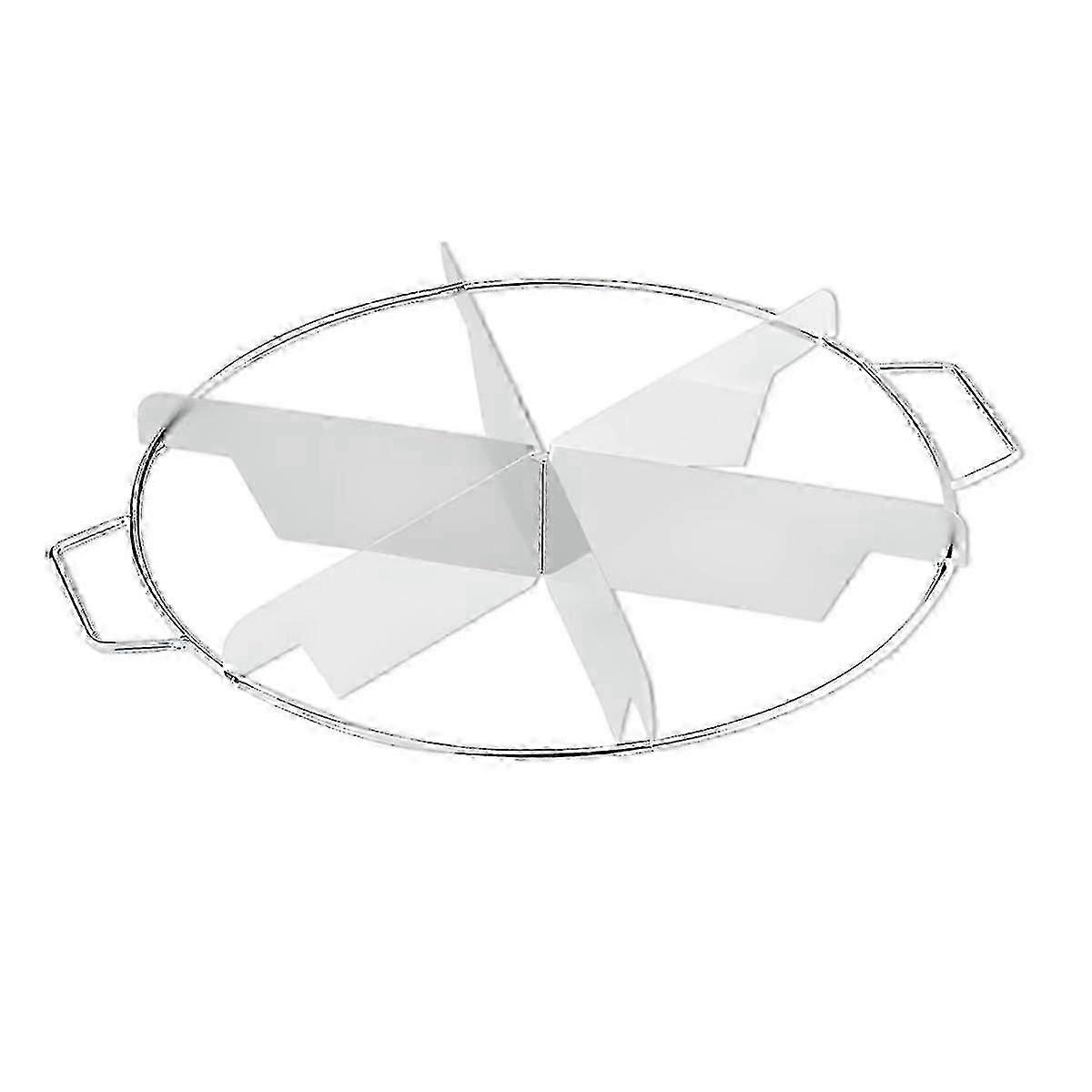 6-skive rustfritt stål pai kutter for ensartede skiver - sølv