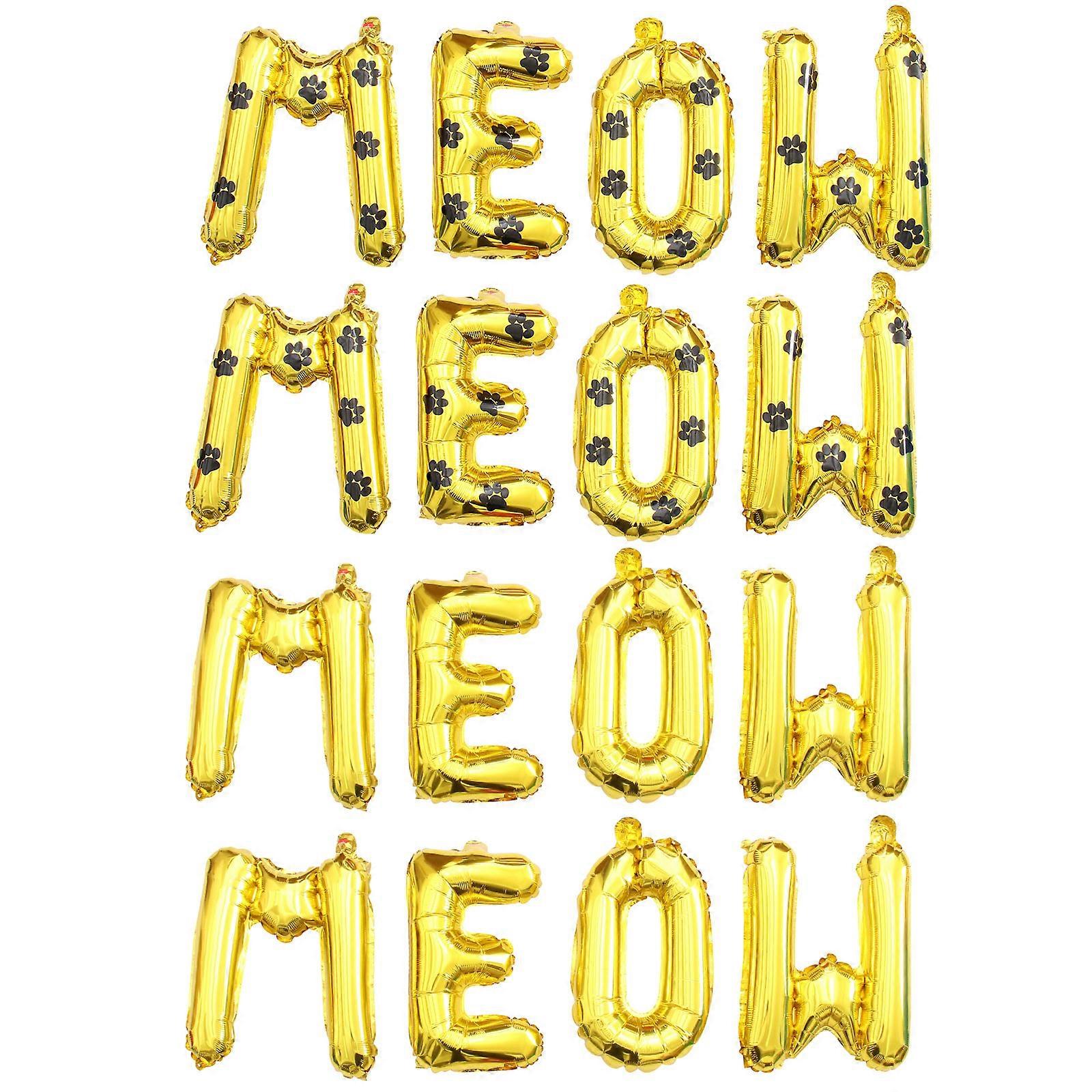 2 Sets Of Alphabet Balloons With Claw Decals For Festive Atmosphere In Pet Birthday Parties