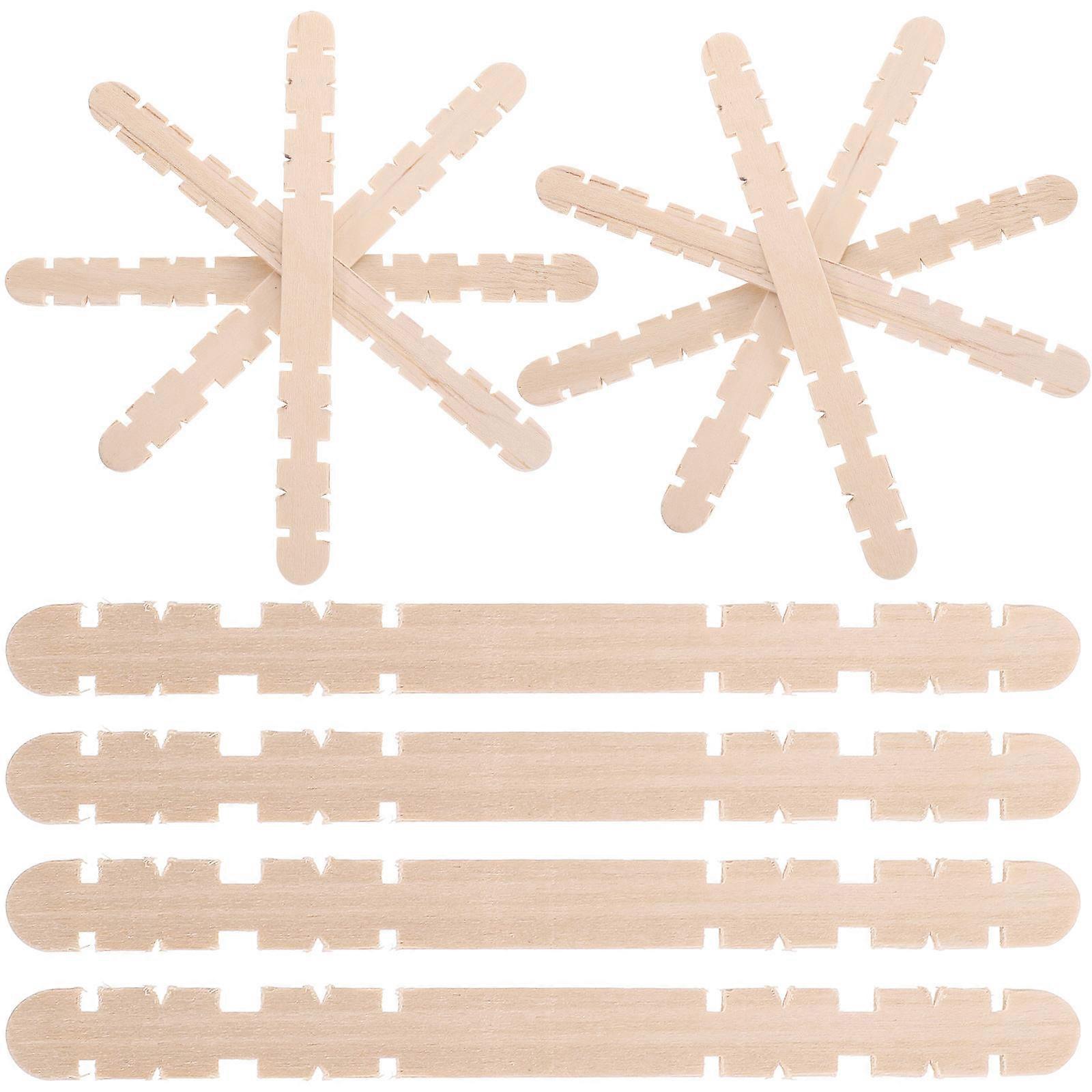 100pcs Round Wooden Sticks for Ice Cream Craft Creative Popsicles Making
