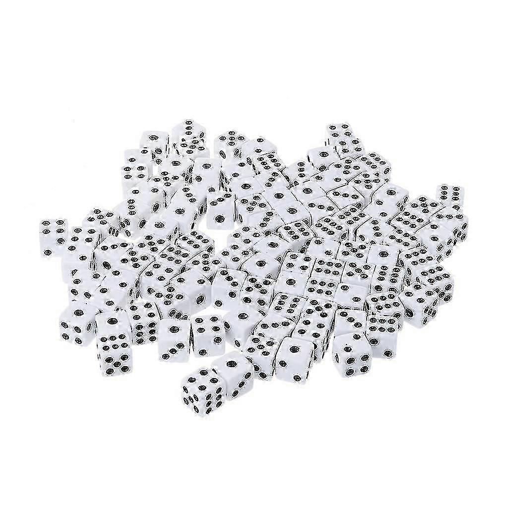 100 Pcs Plastic Right Angle Board Game Dice, 8mm Square Corner Cubes
