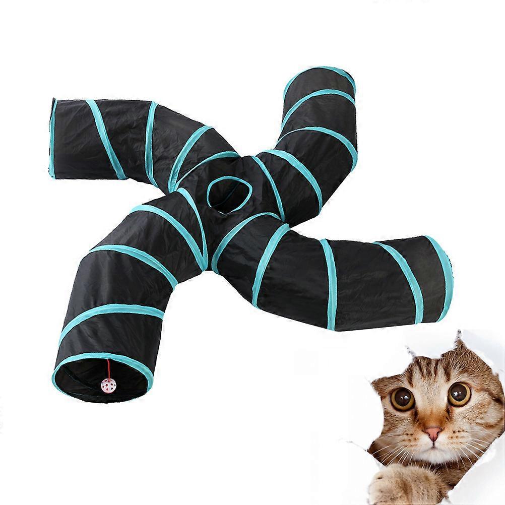 Cat Tunnel Toys Foldable Interactive Tunnel for Playful Cats